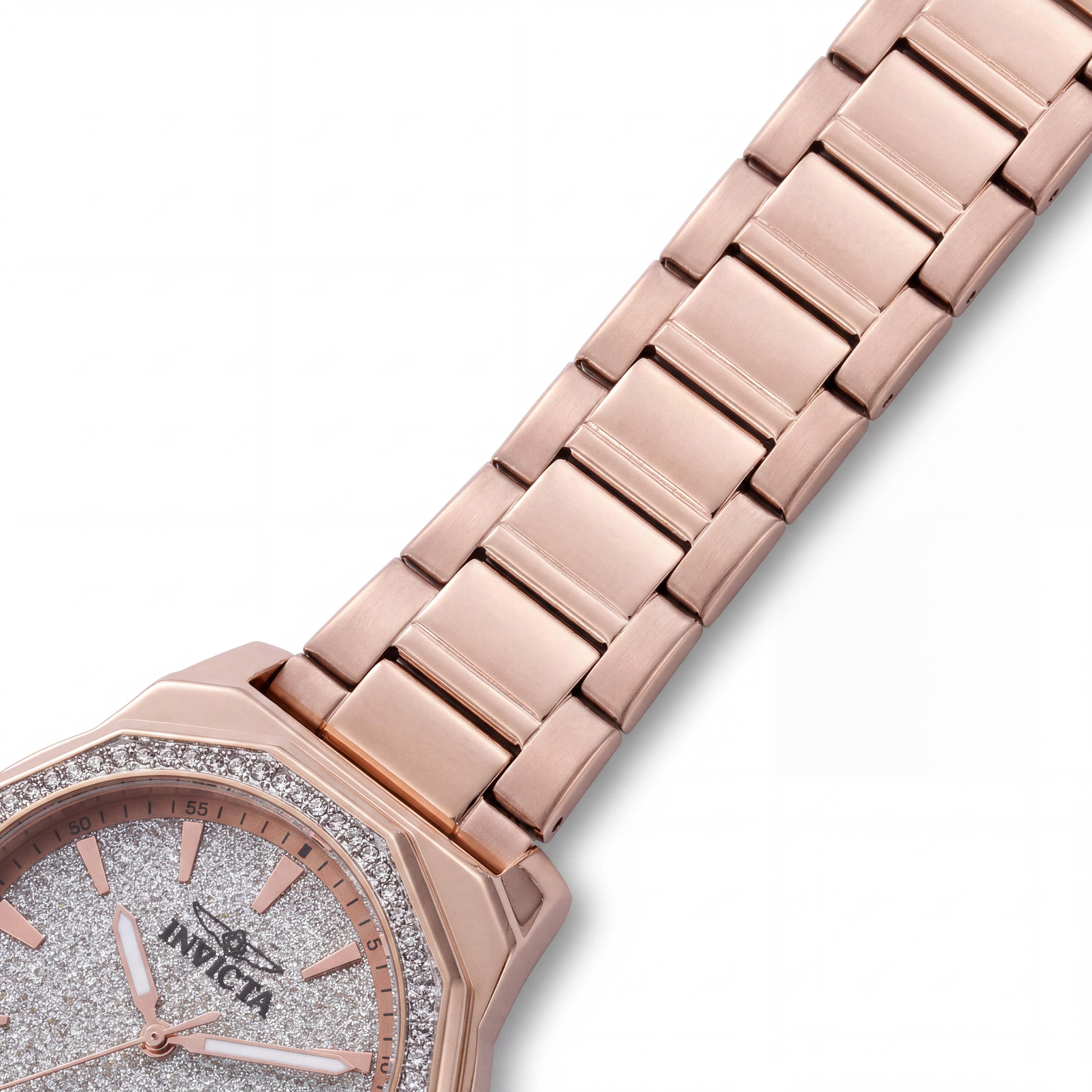 Reloj cronógrafo de cuarzo Invicta Speedway 49131 para mujer, con brazalete de acero inoxidable chapado en oro rosa, 34 mm, Photo 3