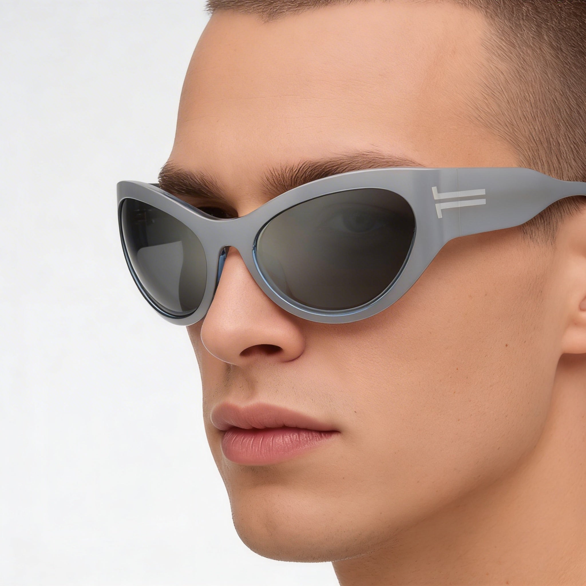 Marc Jacobs Men's Icon (Jar) Silver Grey Acetate Sunglasses with Silver UV Protected Lenses 61mm, Photo 5