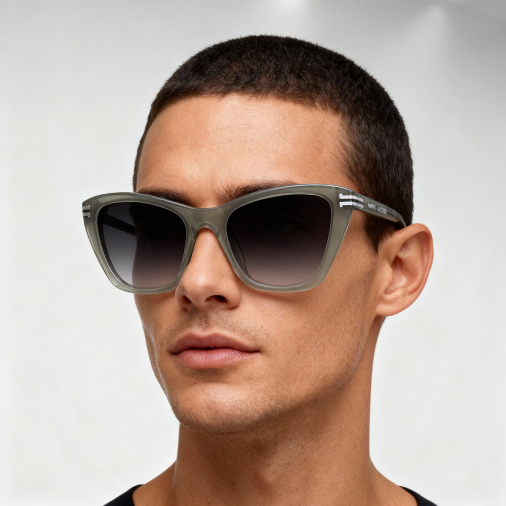 Gafas Marc Jacobs Mod(Jar) para hombre, de acetato gris salvia, con lentes transparentes no polarizadas y protección UV, 53-19-140 mm