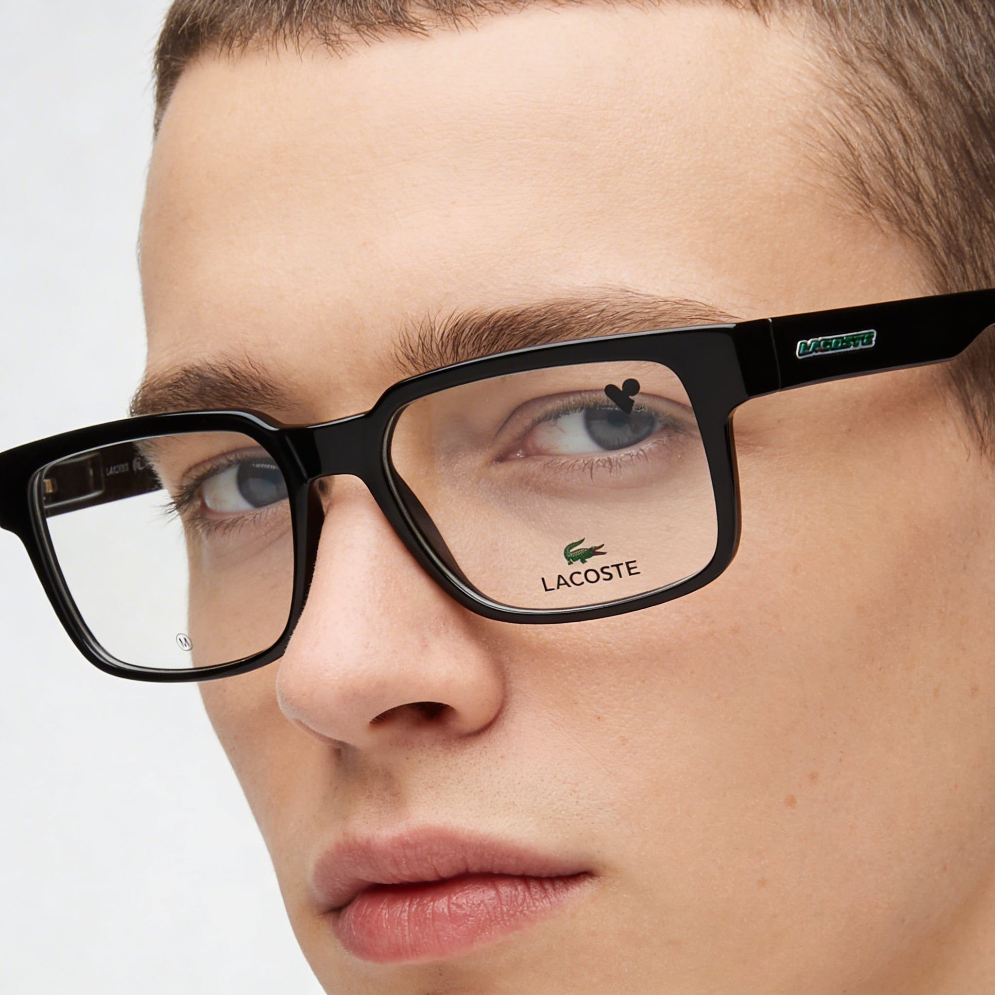 Lacoste Modern Unisex Black Iniettato Frame Eyewear with Black Polycarbonate Non-Polarised Lenses 53, Photo 3