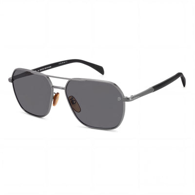 David Beckham Db 1128/G/S Unisex Metal Frame Ruthenium with Grey Lenses UV 400 Sunglasses 59-16-145mm