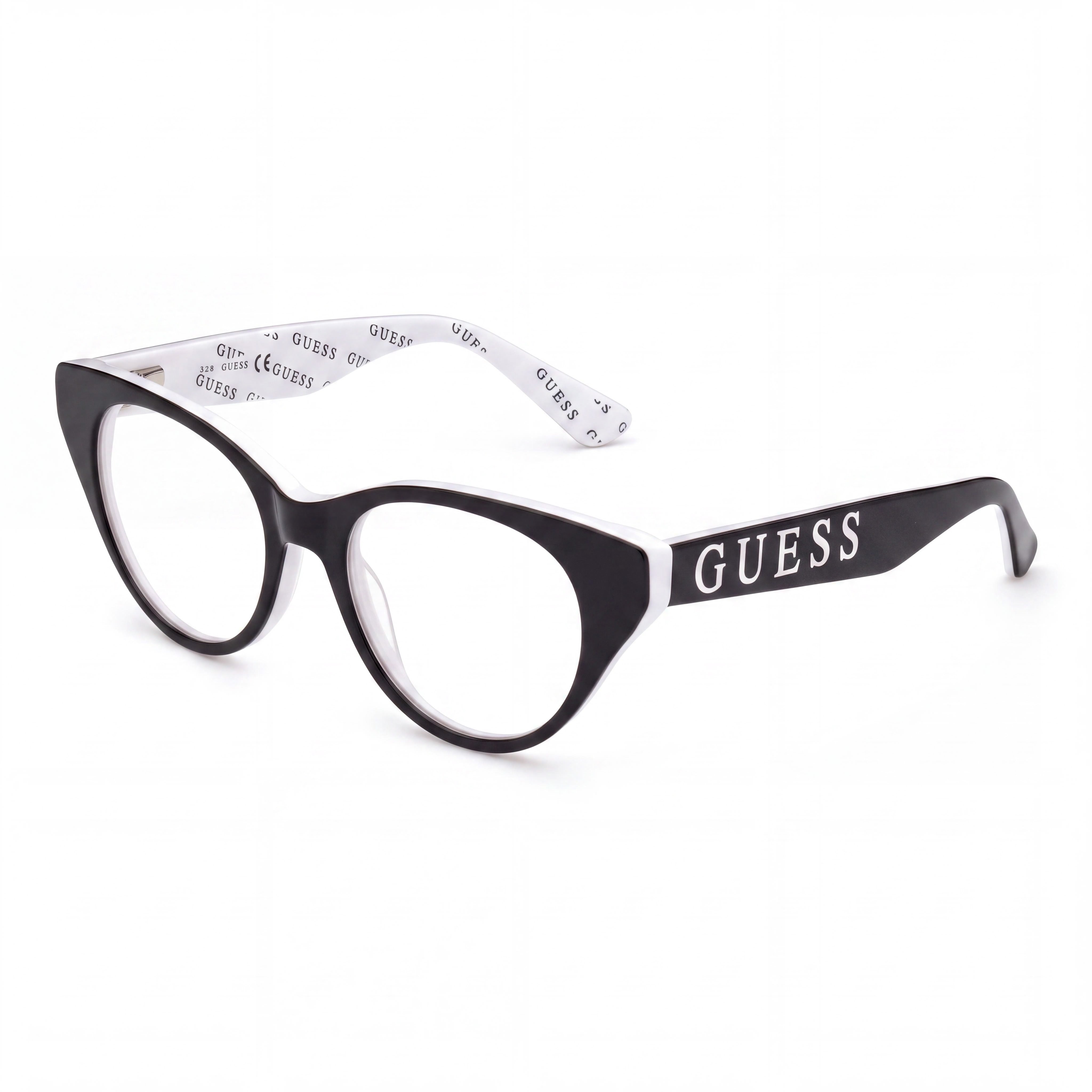 Gafas de sol Guess Gu9192 de plástico negro con montura de ojo de gato para mujer, ancho de lente de 47 mm, ancho de puente de 16 mm, Photo 1