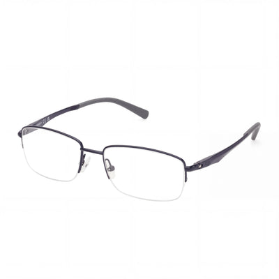 Harley-Davidson Rugged Modern Men's Metal Matte Blue Eyeglasses with Polycarbonate Lenses 55-18-145