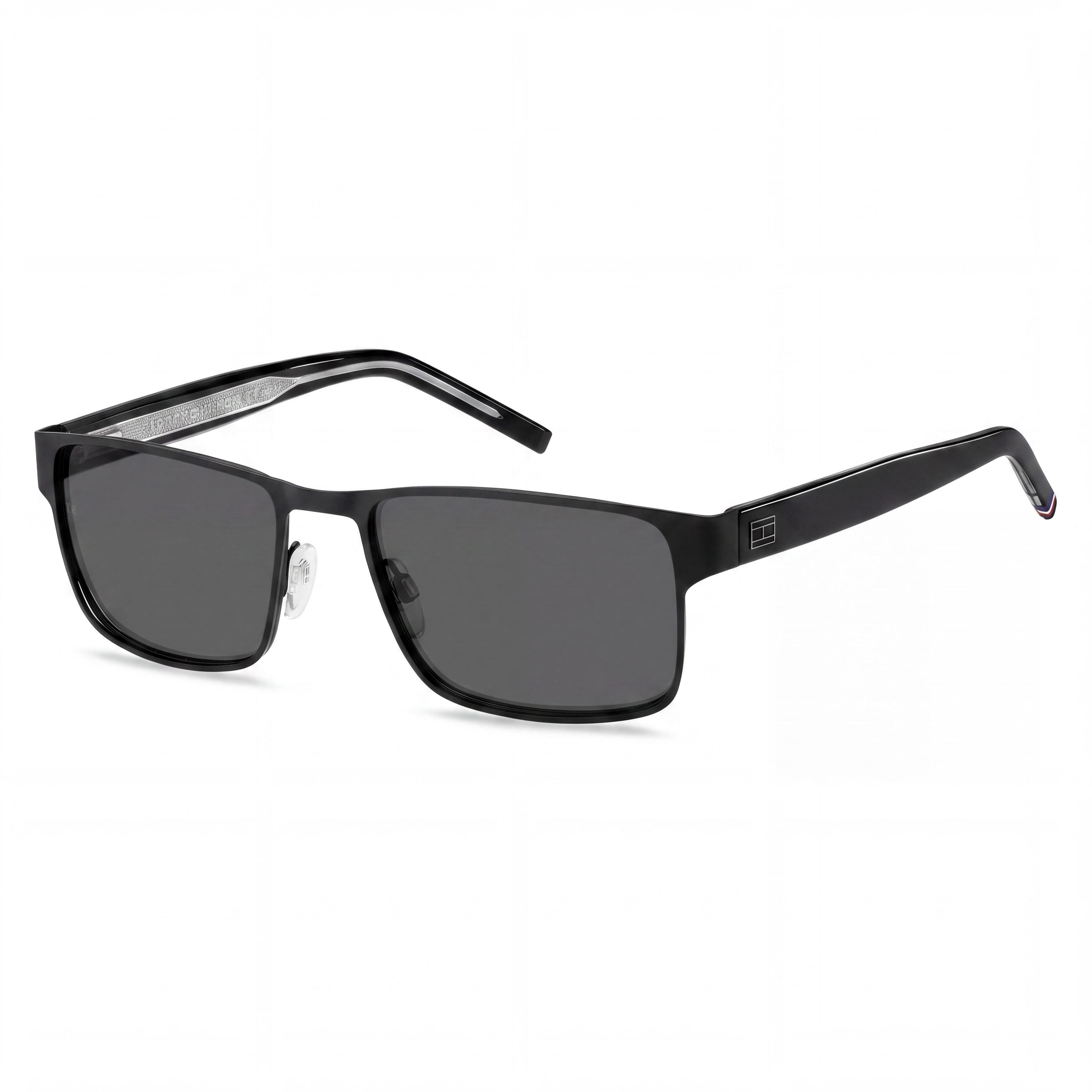 Gafas de sol Tommy Hilfiger Th 1974/S de policarbonato negro mate no polarizadas con protección UV para hombre de 57 mm, Photo 1