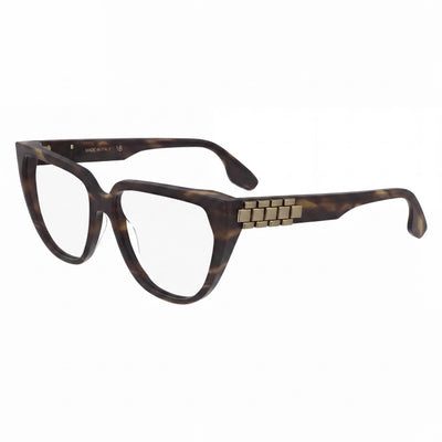 Victoria Beckham Women's Modern Acetate Sunglasses with Striped Khaki Havana Frame 54mm