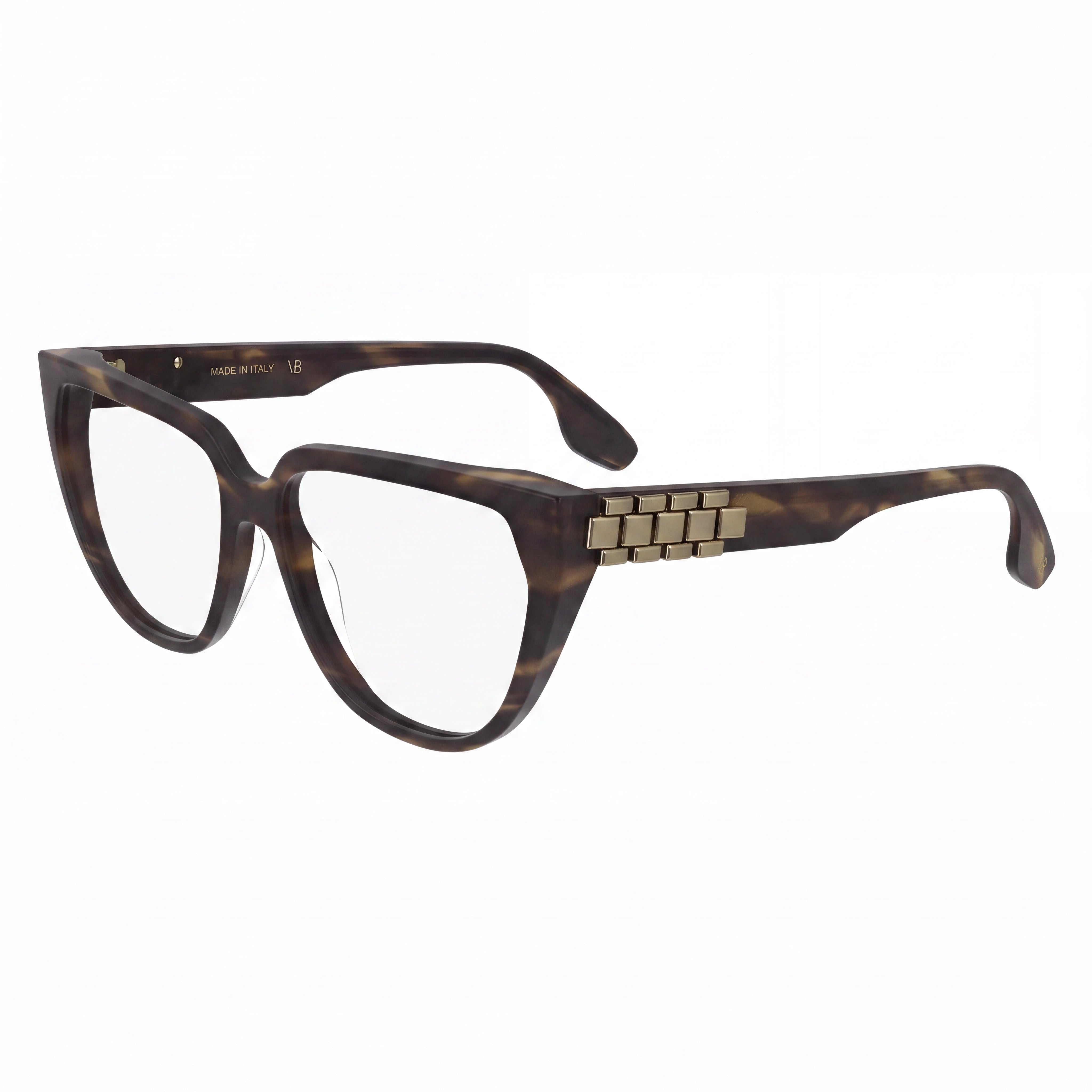 Victoria Beckham Women's Modern Acetate Sunglasses with Striped Khaki Havana Frame 54mm, Photo 1