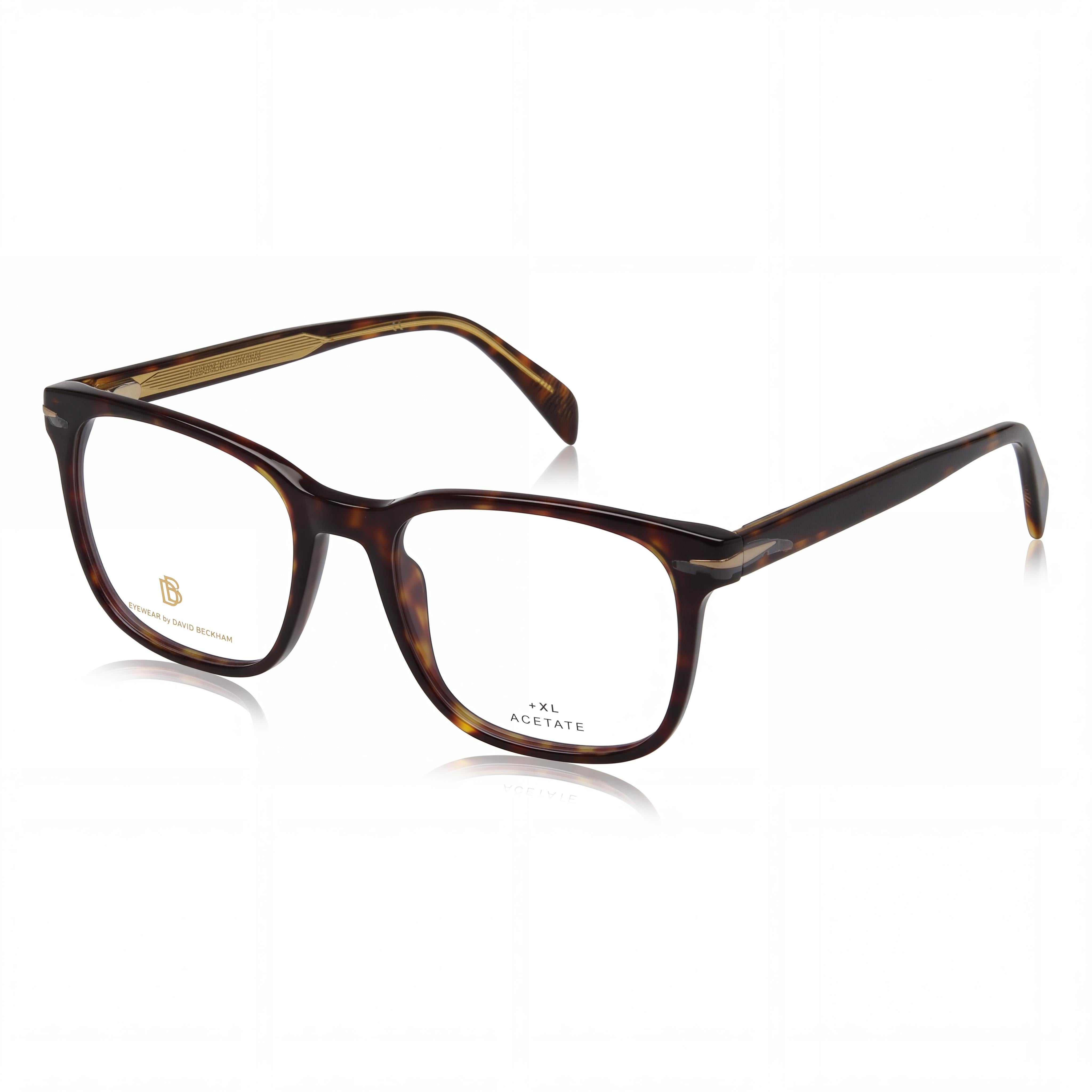 Gafas de acetato para hombre David Beckham Db 1083, color Habana, con lentes de demostración transparentes, aptas para prescripción, 55 mm, Photo 1