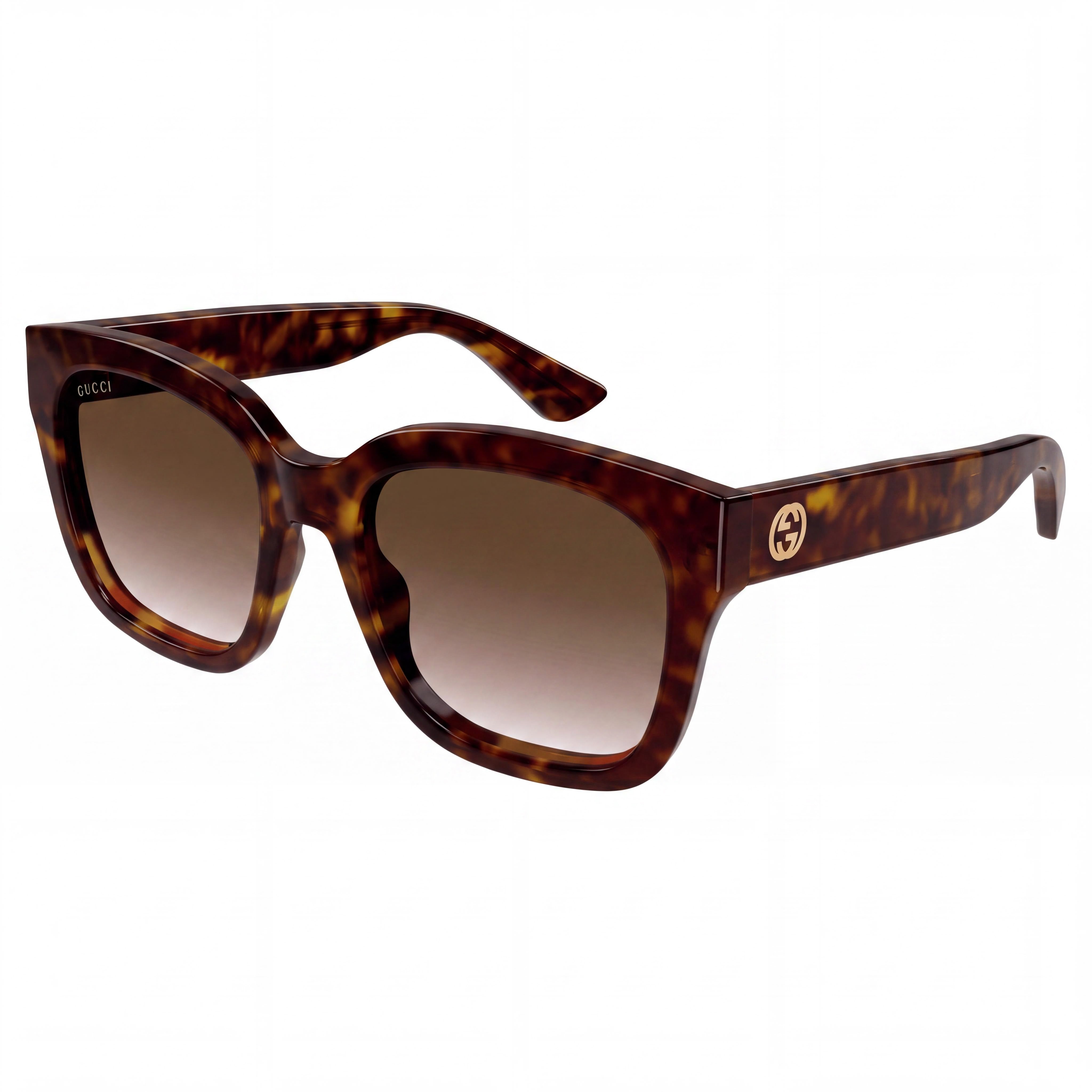 Gafas de sol Gucci Gg1338sk 002 para mujer, montura inyectada con logotipo dorado Havana, marrón degradado, UV, 54 mm, Photo 1