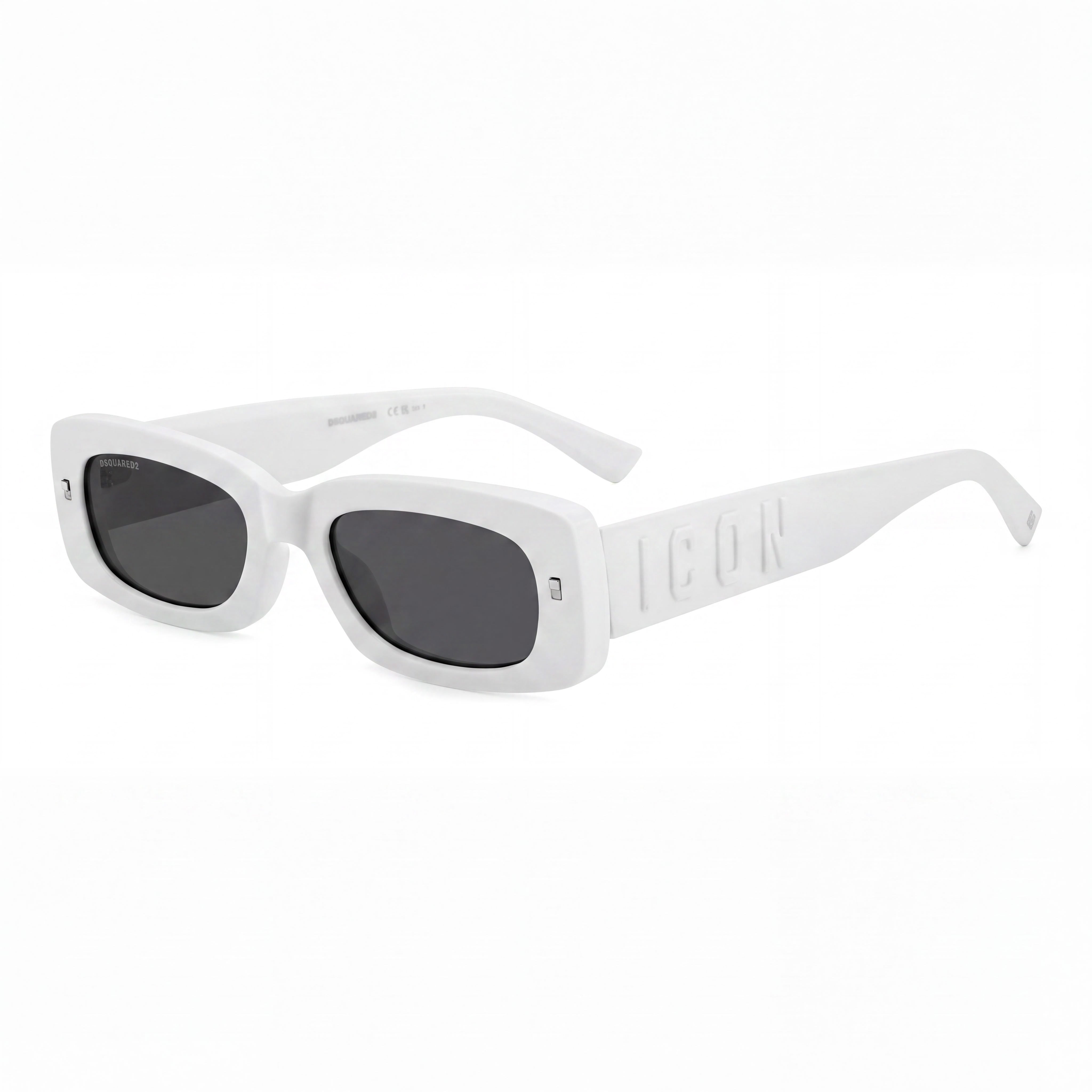 DSQUARED2 ICON 0020/S Gafas de sol casuales para mujer con montura de celulosa blanca, lentes de policarbonato no polarizadas de 52 mm, Photo 1