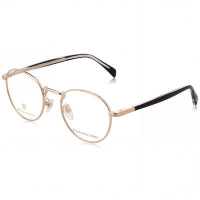 David Beckham Db 1127 Gafas Ópticas Modernas de Acero Aleado para Hombre en Oro y Negro con Lentes de Policarbonato 51mm