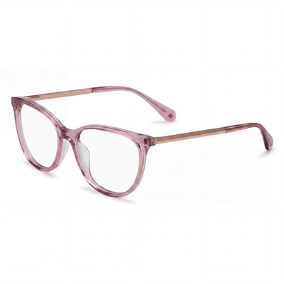 Gafas Kate Spade New York Kimberlee para mujer, montura de plástico rosa cristalino con cristales de oro rosa y lentes de policarbonato no polarizadas de 52 mm