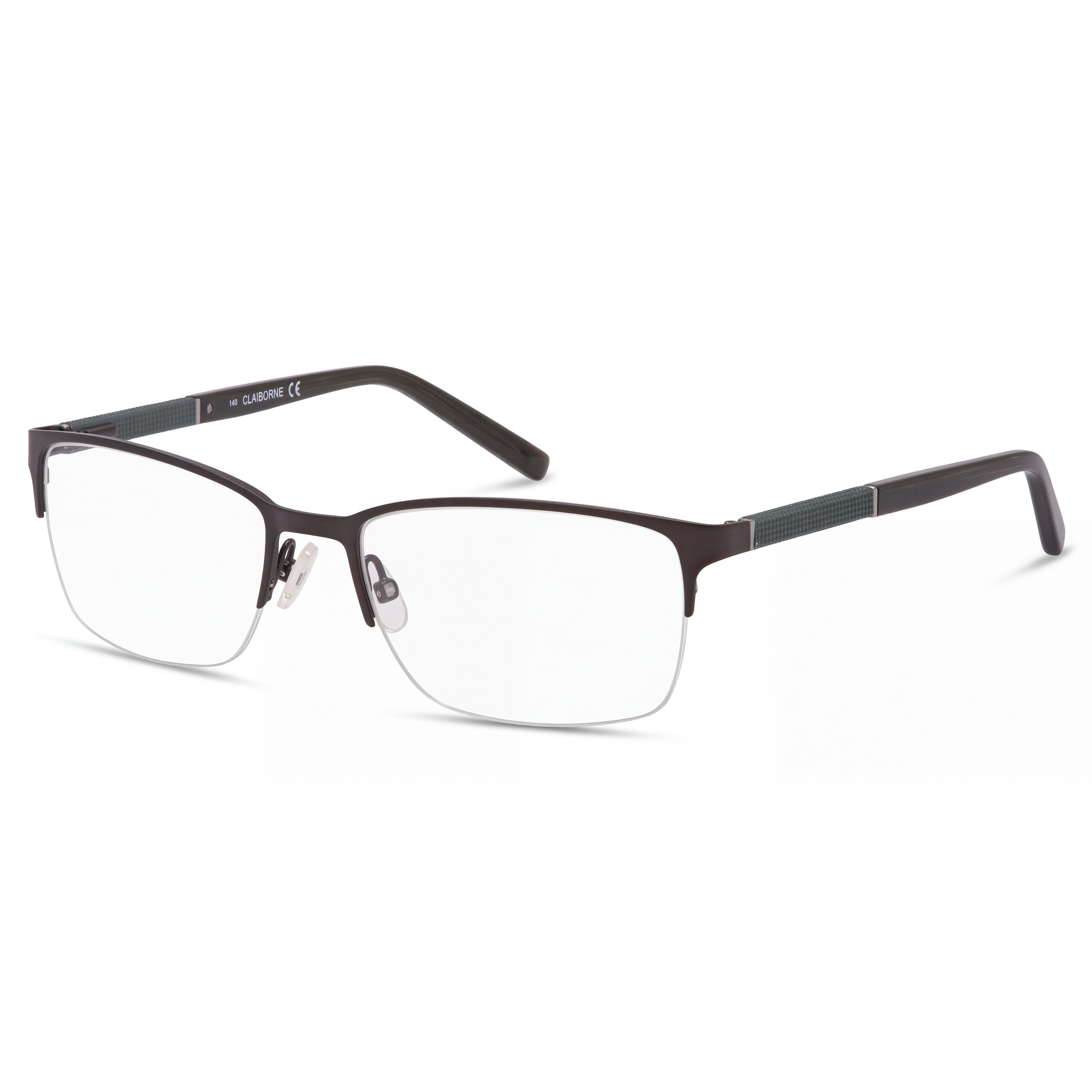 Liz Claiborne Women's Claiborne 225 Olive Metal Frame Clear Polycarbonate Lens Eyeglasses 55mm, Photo 1