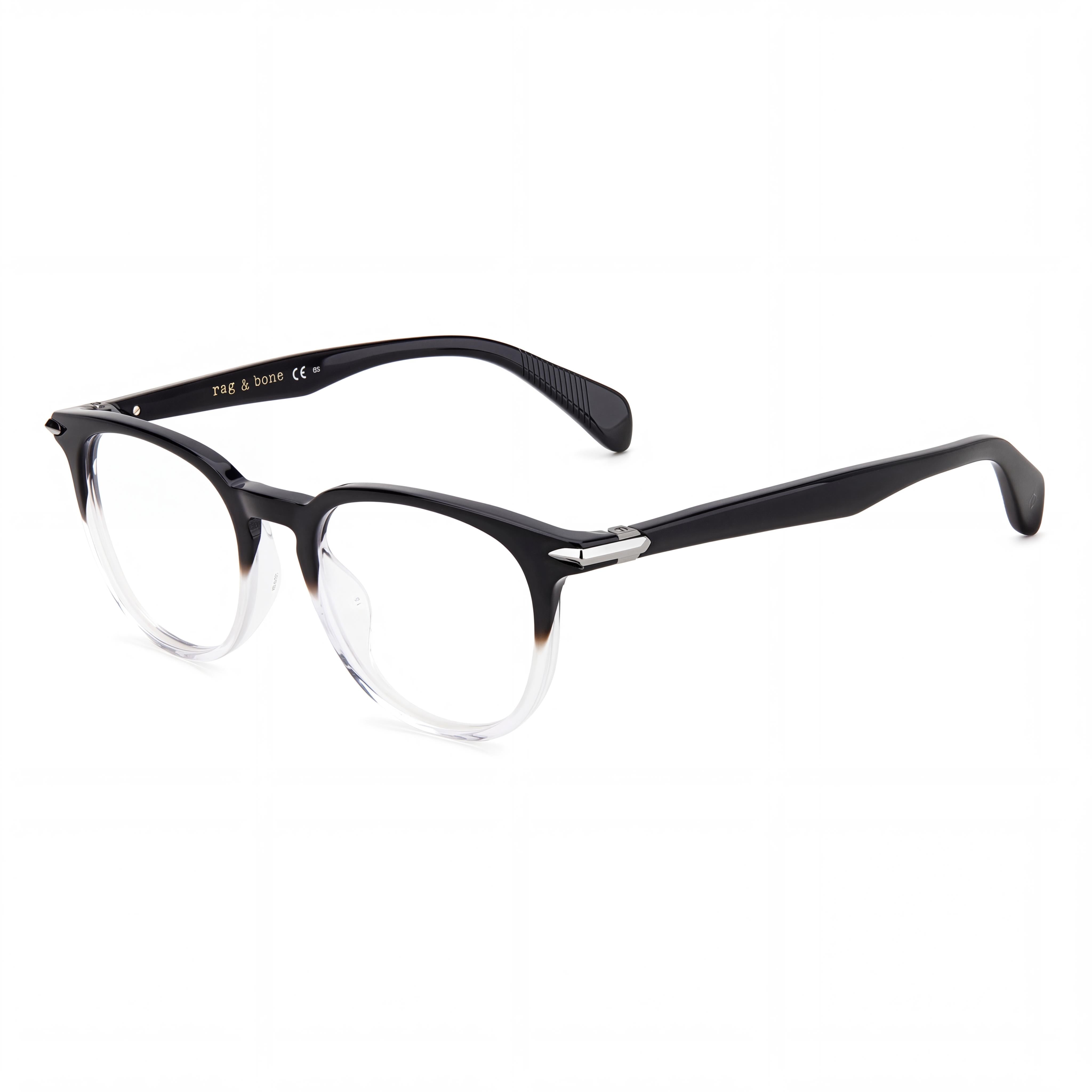 Gafas de sol modernas para mujer Rag & Bone con montura de acetato y lentes de policarbonato en cristal ahumado negro de 50 mm, Photo 1
