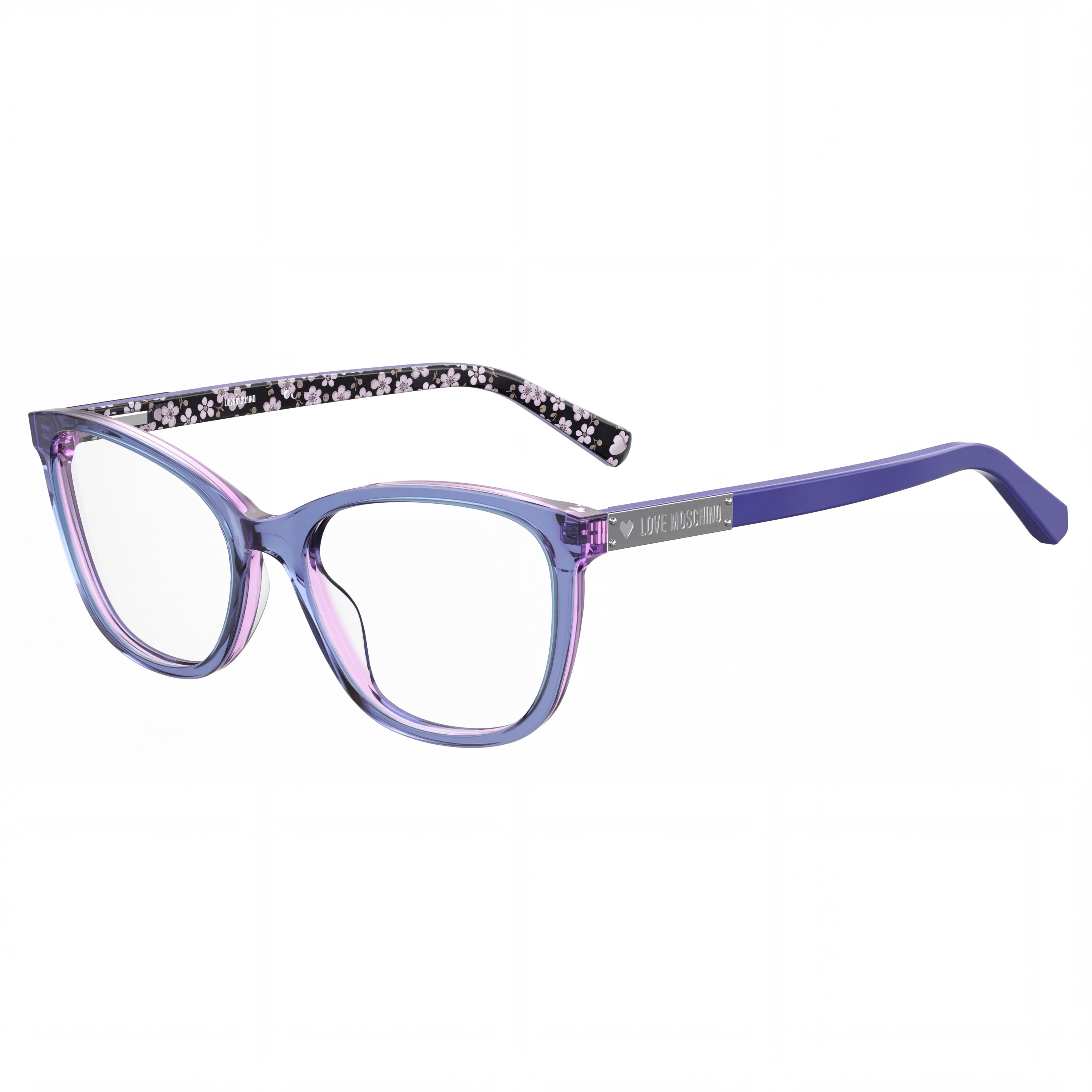 Moschino Mol575 Women's Blue Acetate Optical Eyeglasses, 53mm Lens, 18mm Bridge, 140mm Temple, Photo 1