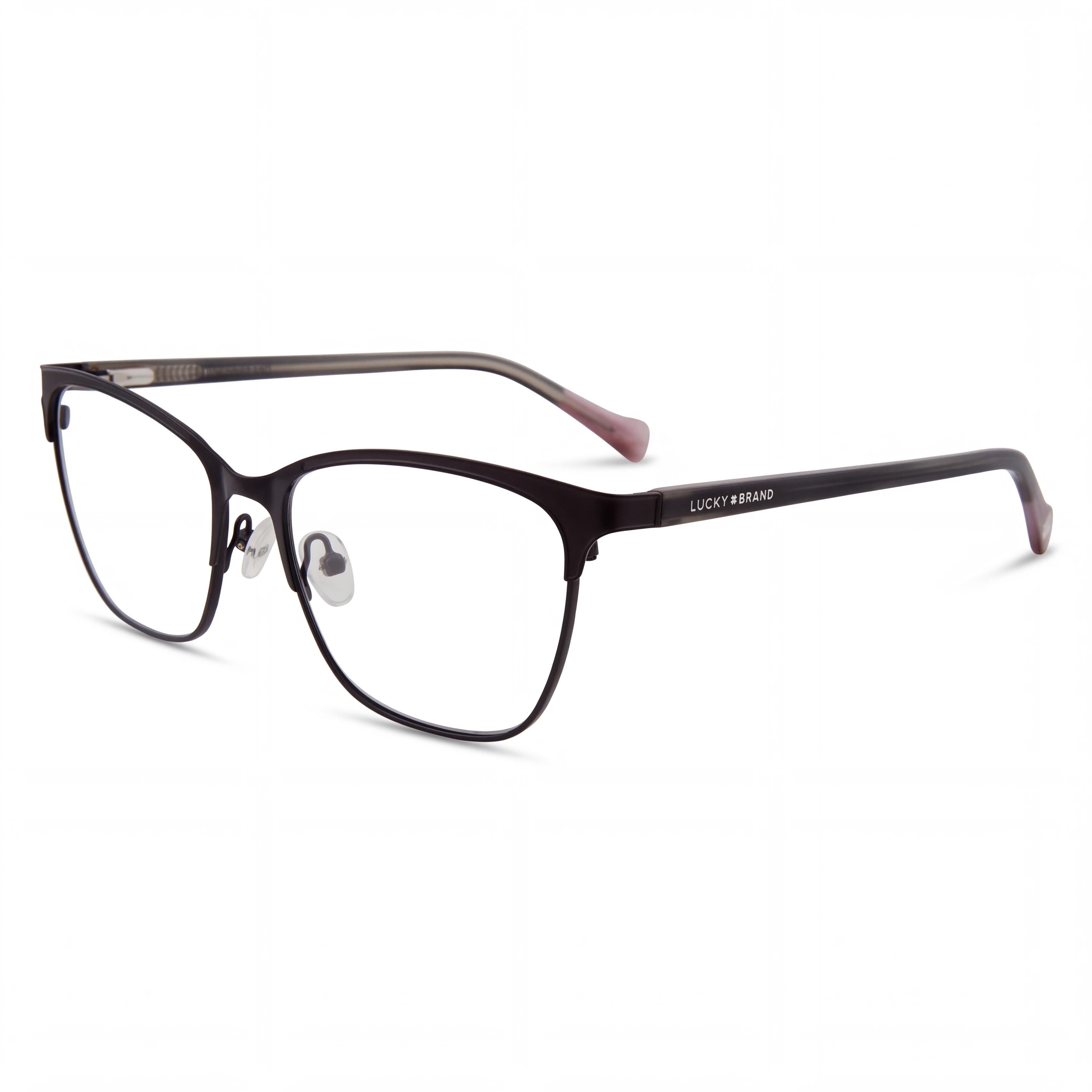 Lucky Brand D114 Men's Black Metal Frame Eyewear with Polarized Polycarbonate Lenses, 53mm Lens Width, Photo 1