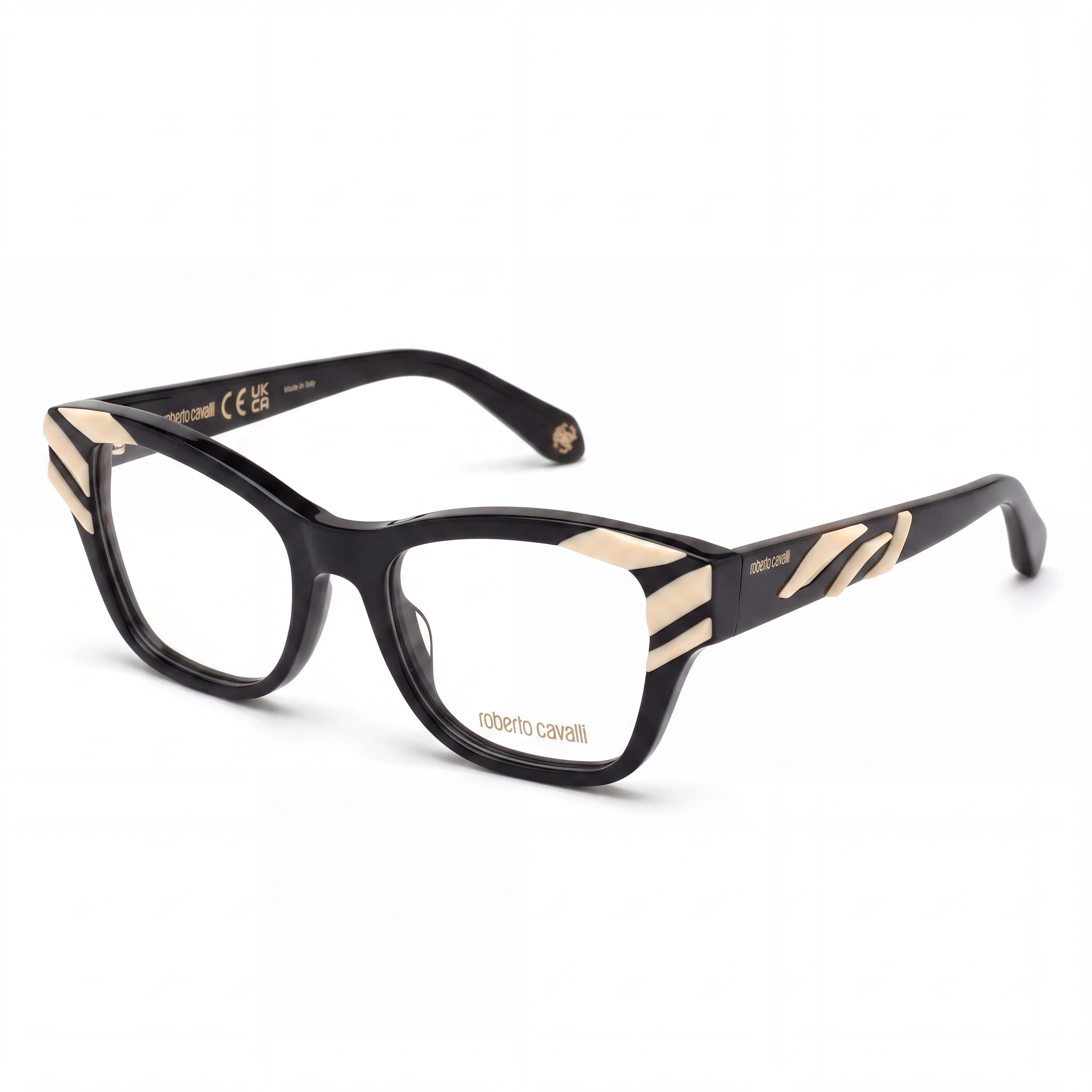 Gafas Just Cavalli Vrc025v unisex con montura de acetato multicolor y lentes blancas, ancho de lente de 50 mm, Photo 1