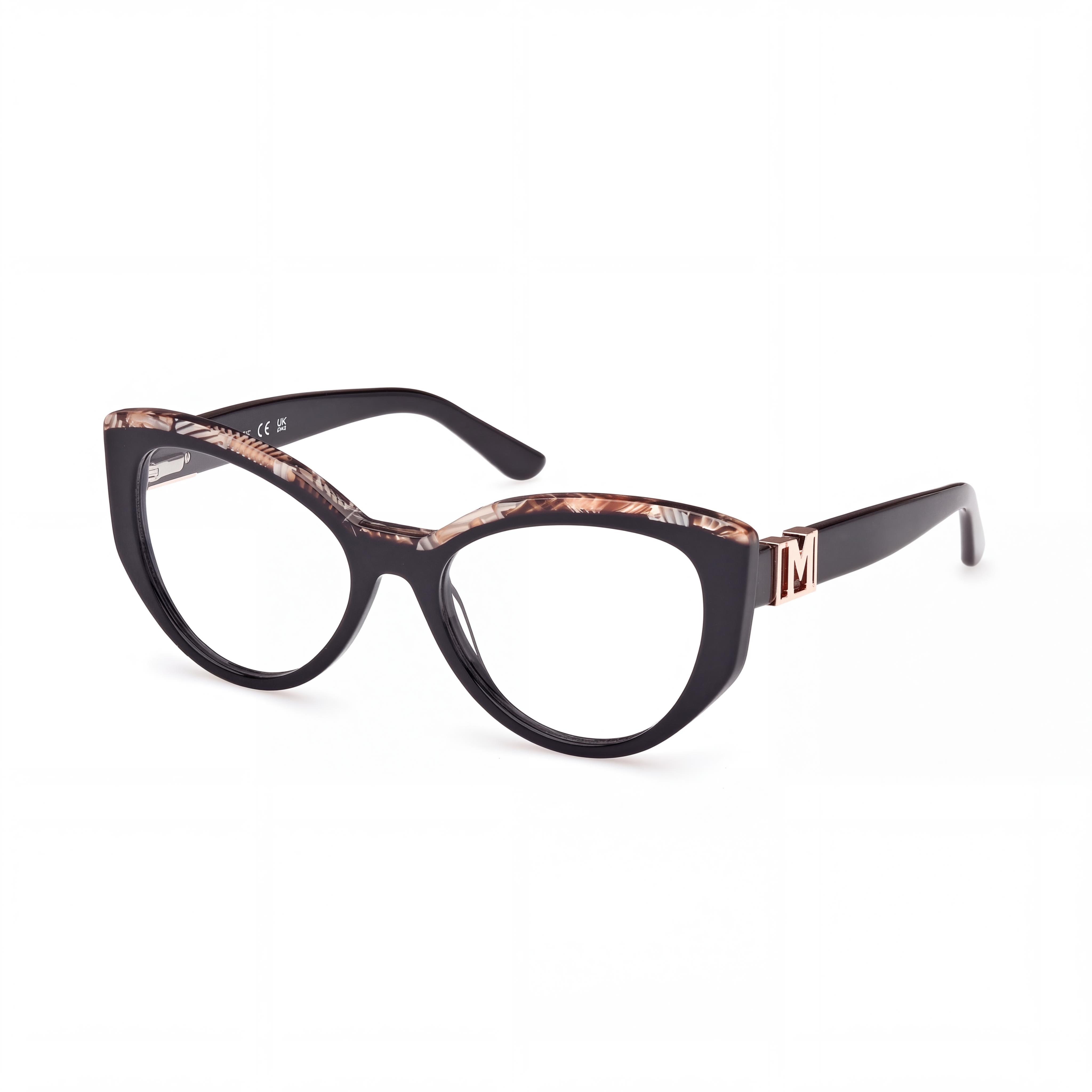 Gafas de mujer GUESS by Marciano Gm50031 con montura de plástico negro y lentes de policarbonato tamaño 54-18-140, Photo 1