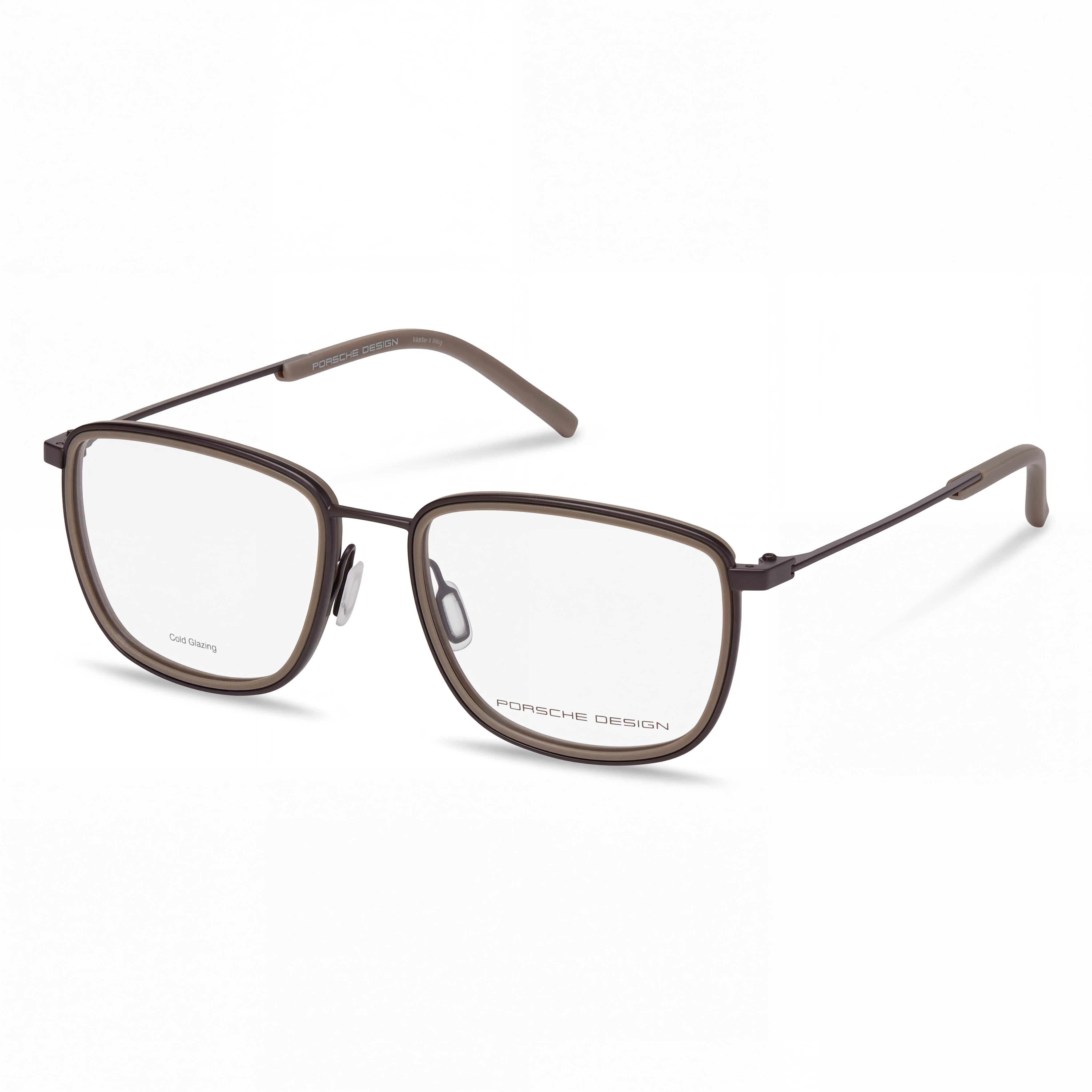 Porsche P8365 Men's Modern Acetate Dark Grey Beige 53mm Eyeglasses, Photo 1
