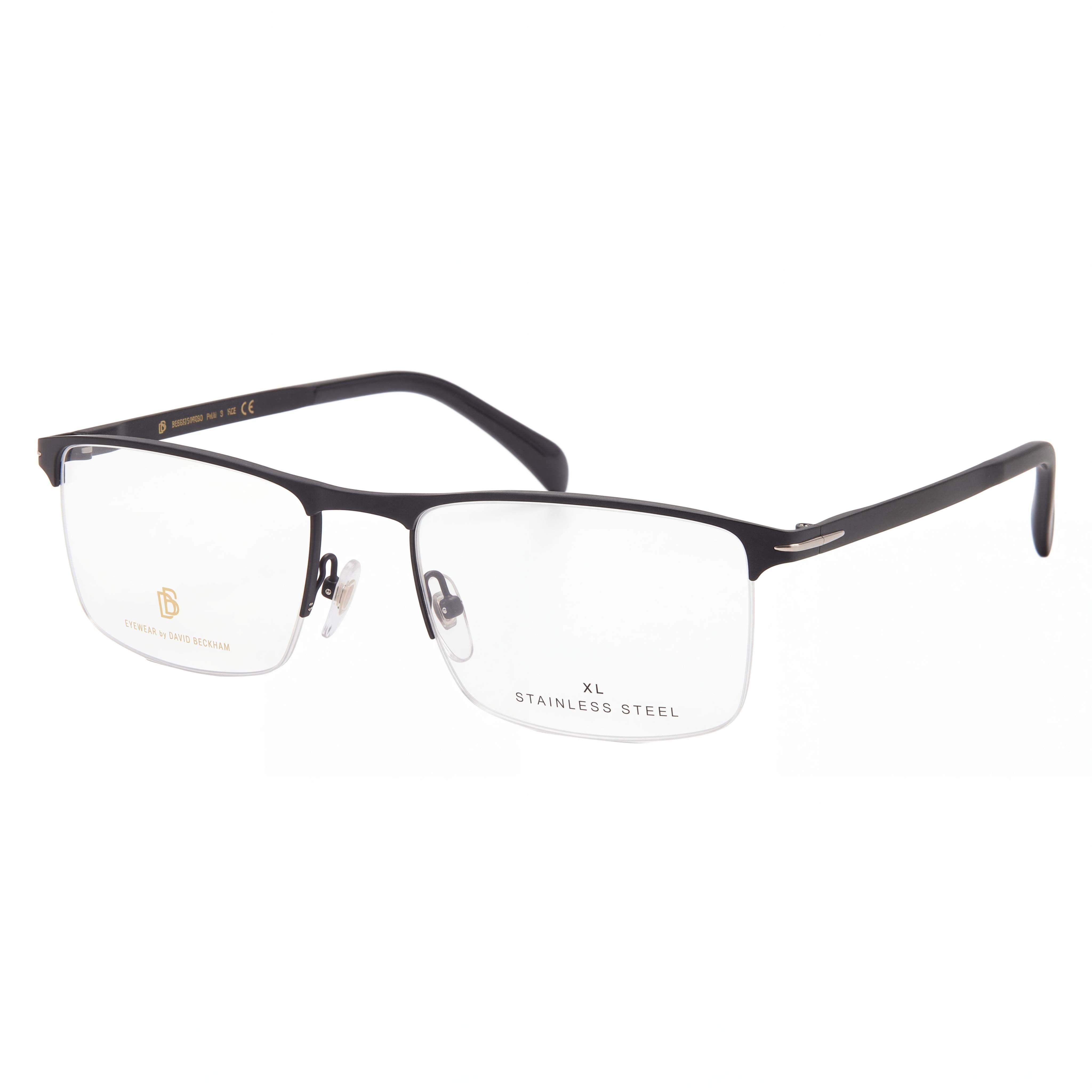 Gafas David Beckham Db 7034 para hombre, montura de metal negro mate, lentes no polarizadas, 58 mm de lente, 20 mm de puente, 150 mm de patilla, Photo 1