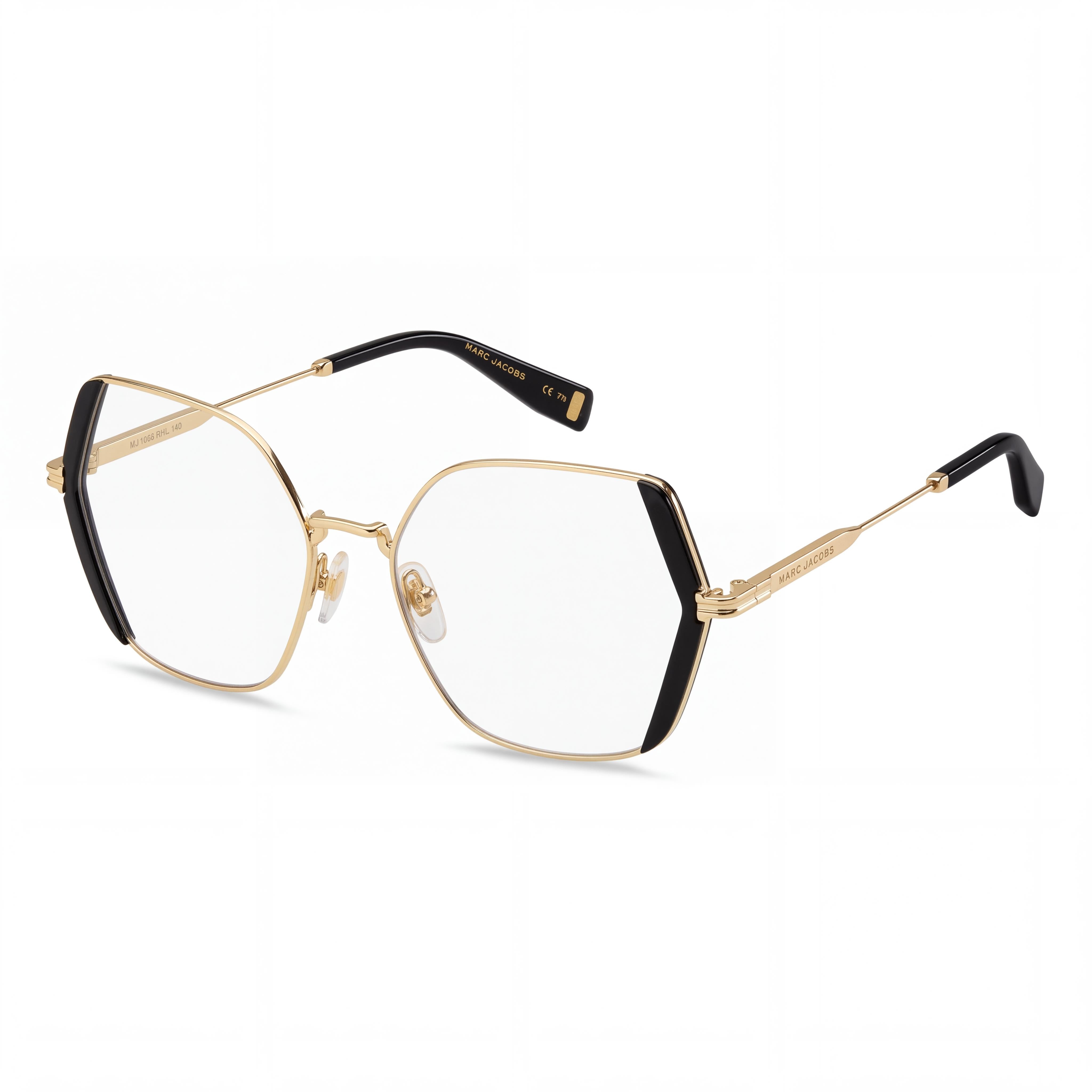 Gafas de metal para mujer Marc Jacobs Contemporary Mj 1068, doradas y negras, 54 mm, con protección UV, Photo 1