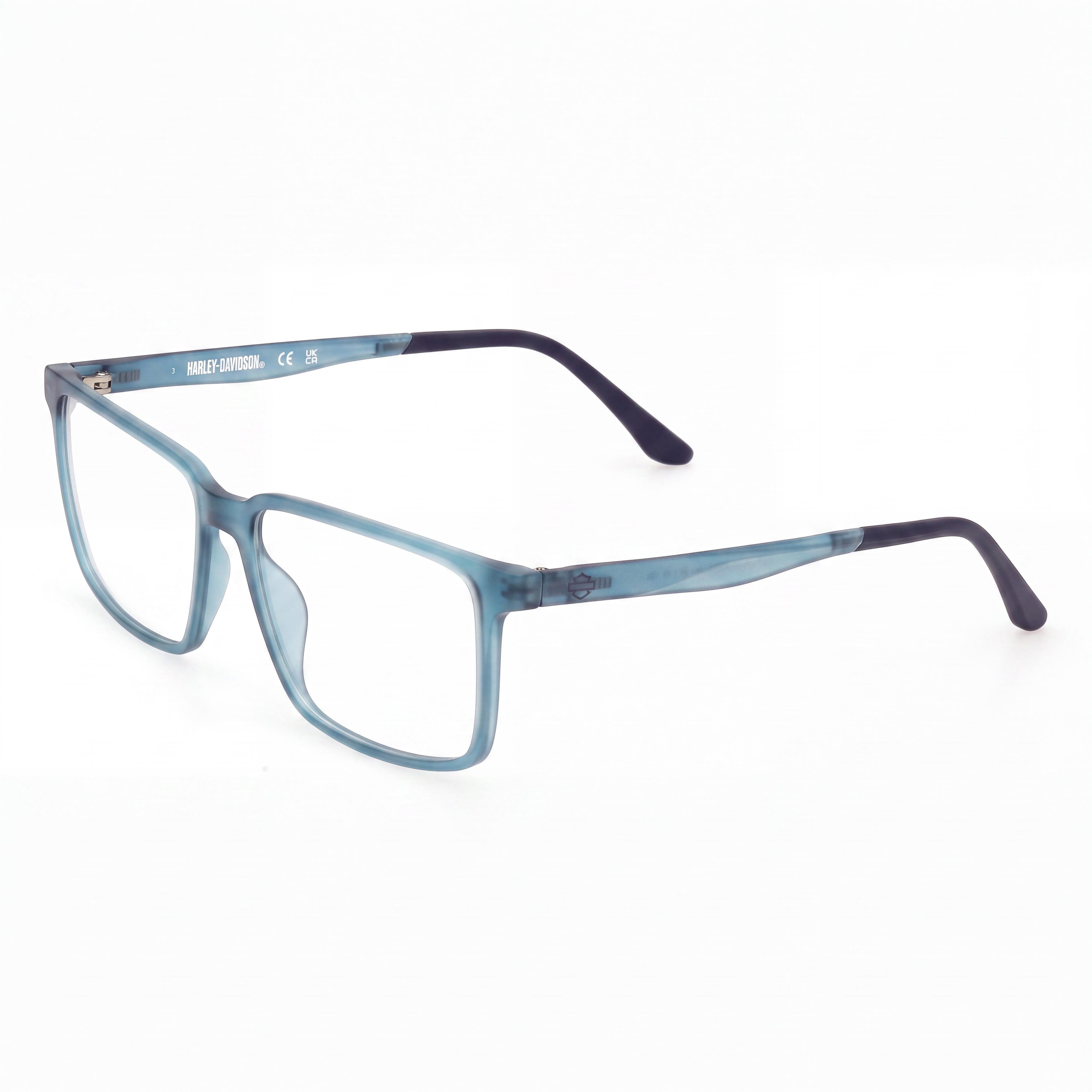 Gafas Harley-Davidson Classic Injected para hombre, montura azul mate y negro mate, lente multicolor sin graduación, 57 mm, Photo 1
