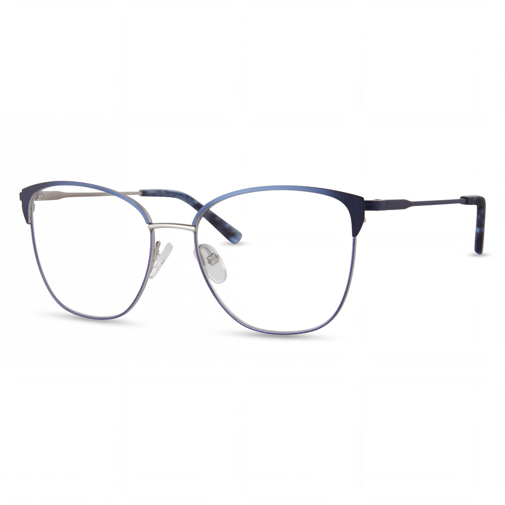 Adensco Ad 251 Men's Blue Metal Optical Eyeglasses, Clear Polycarbonate Lenses 53-16-135