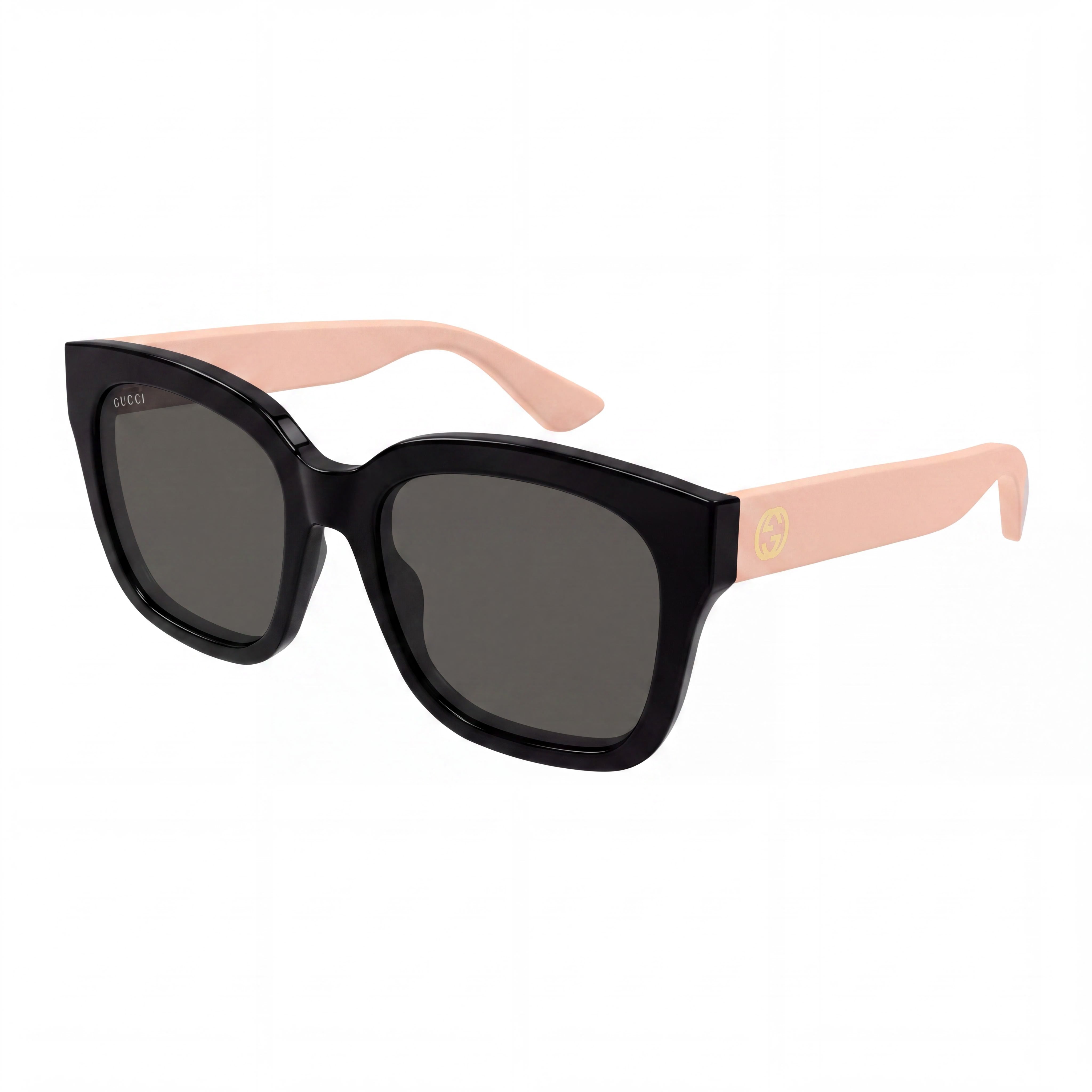Gafas de sol Gucci Modern Unisex de plástico no polarizadas, montura blanca y negra, lente negra, 54 mm, Photo 1