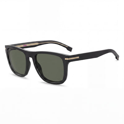 Hugo Boss Boss 1626/S Gafas de Sol Rectangulares para Mujer de Acetato Ecológico Negro Lente Transparente 100% Protección UV 55-18-145
