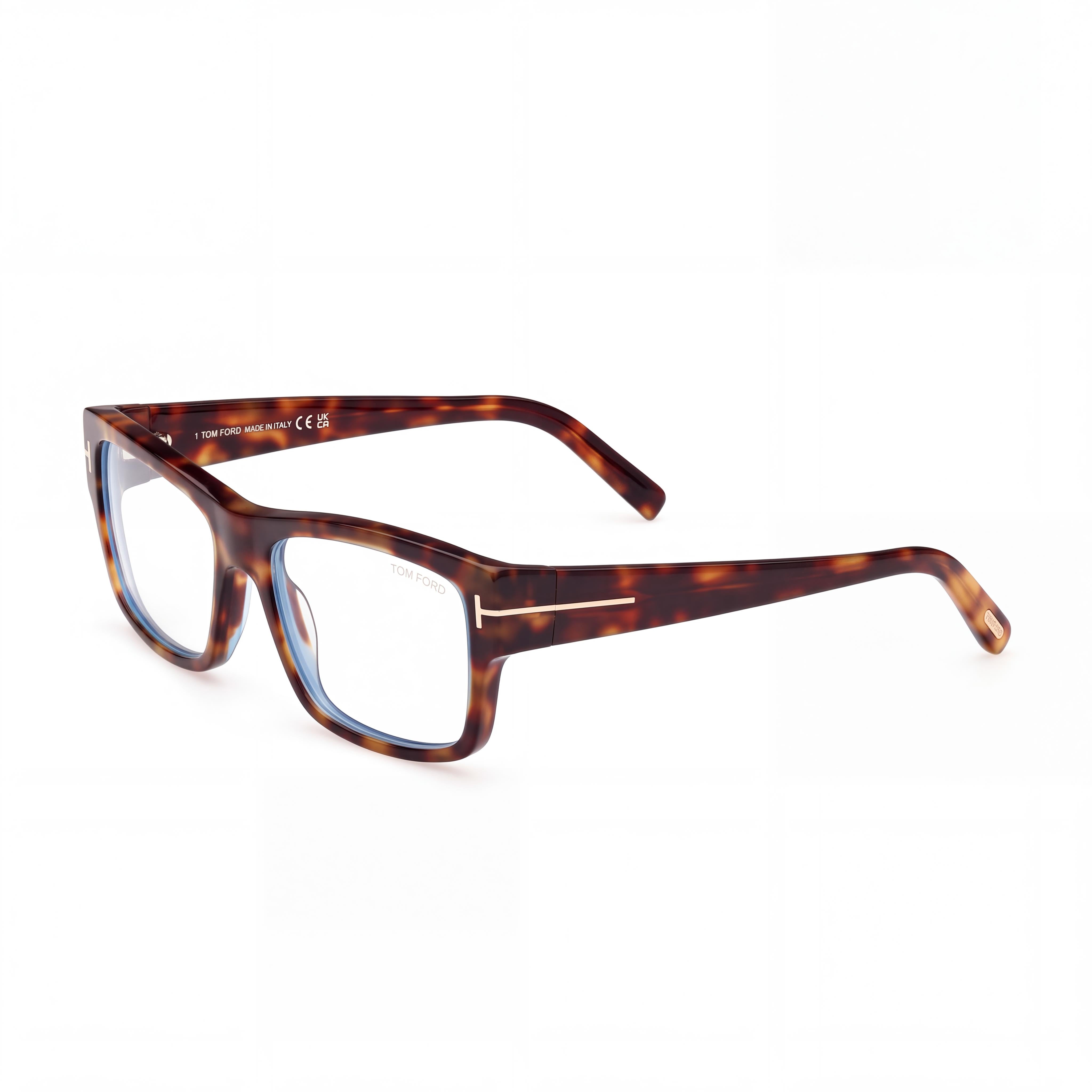 Tom Ford FT5941-B Men's Blonde Havana Frame, Black Lenses 16-140, Photo 1