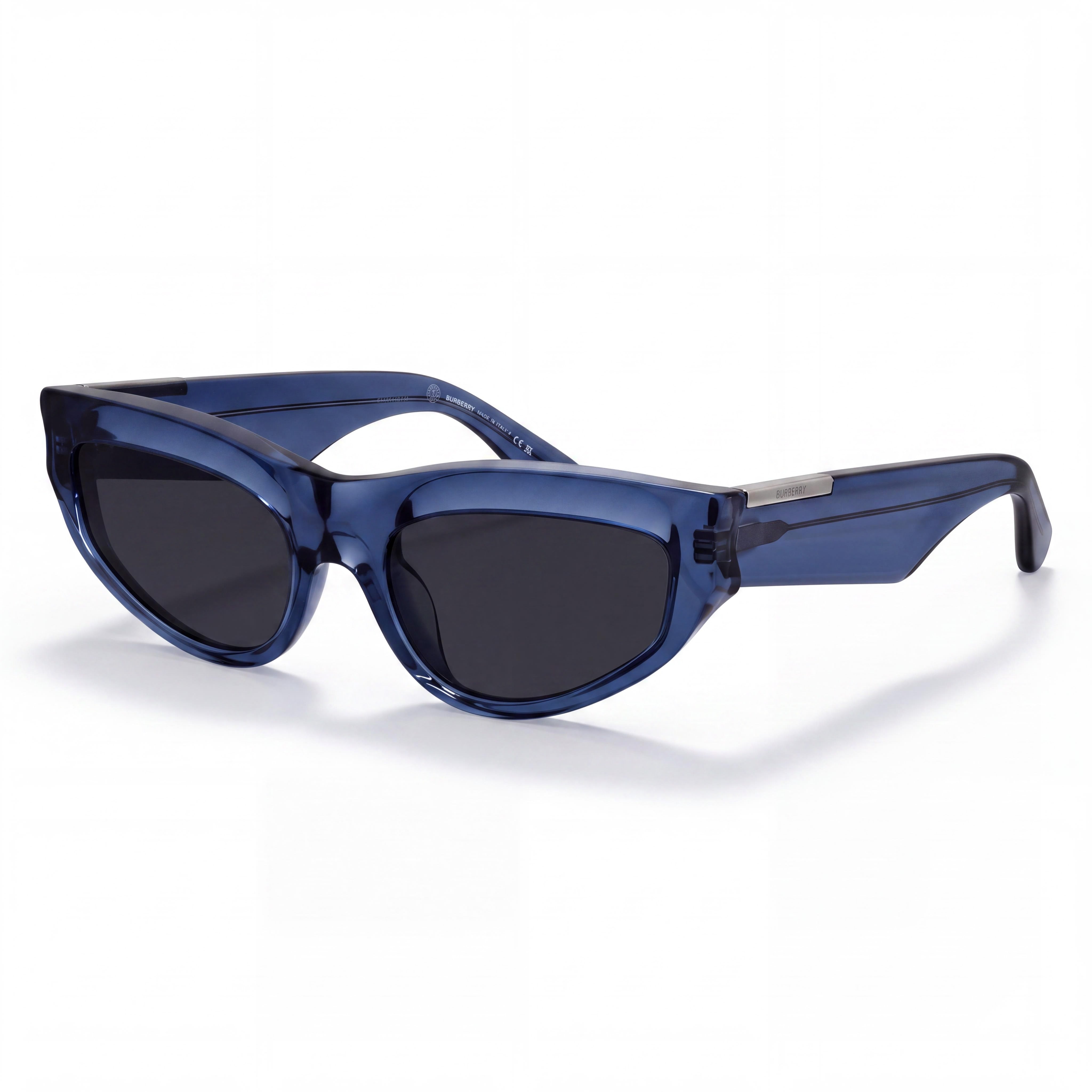 BURBERRY 0be4425u Women's Cat Eye Blue/Dark Grey Plastic Polarized 100% UV Protection 55mm Sunglasses, Photo 1