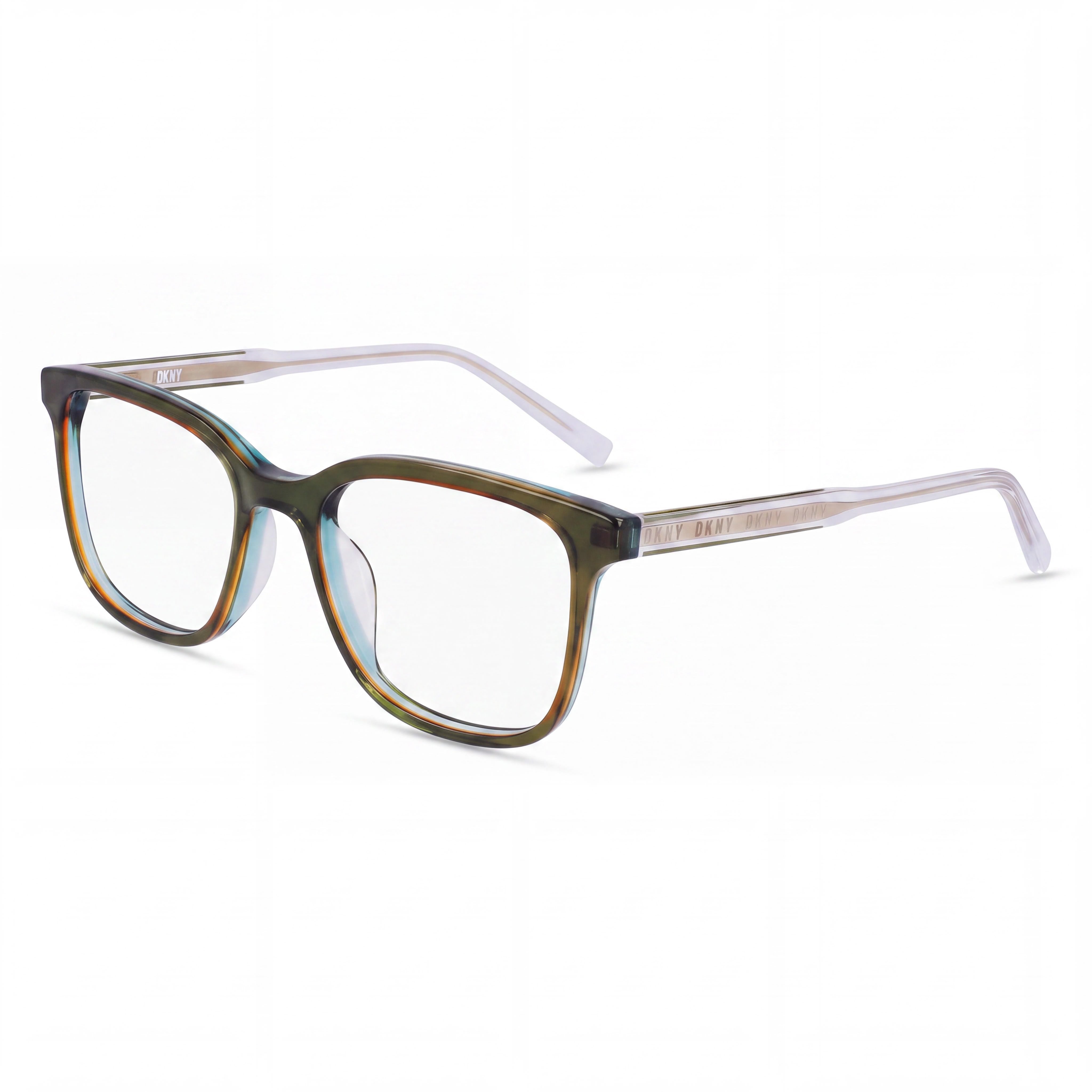 DKNY DK5065 Unisex Acetate Crystal Cargo Laminates Frame Polarized Polycarbonate Lenses Sunglasses 52mm, Photo 1