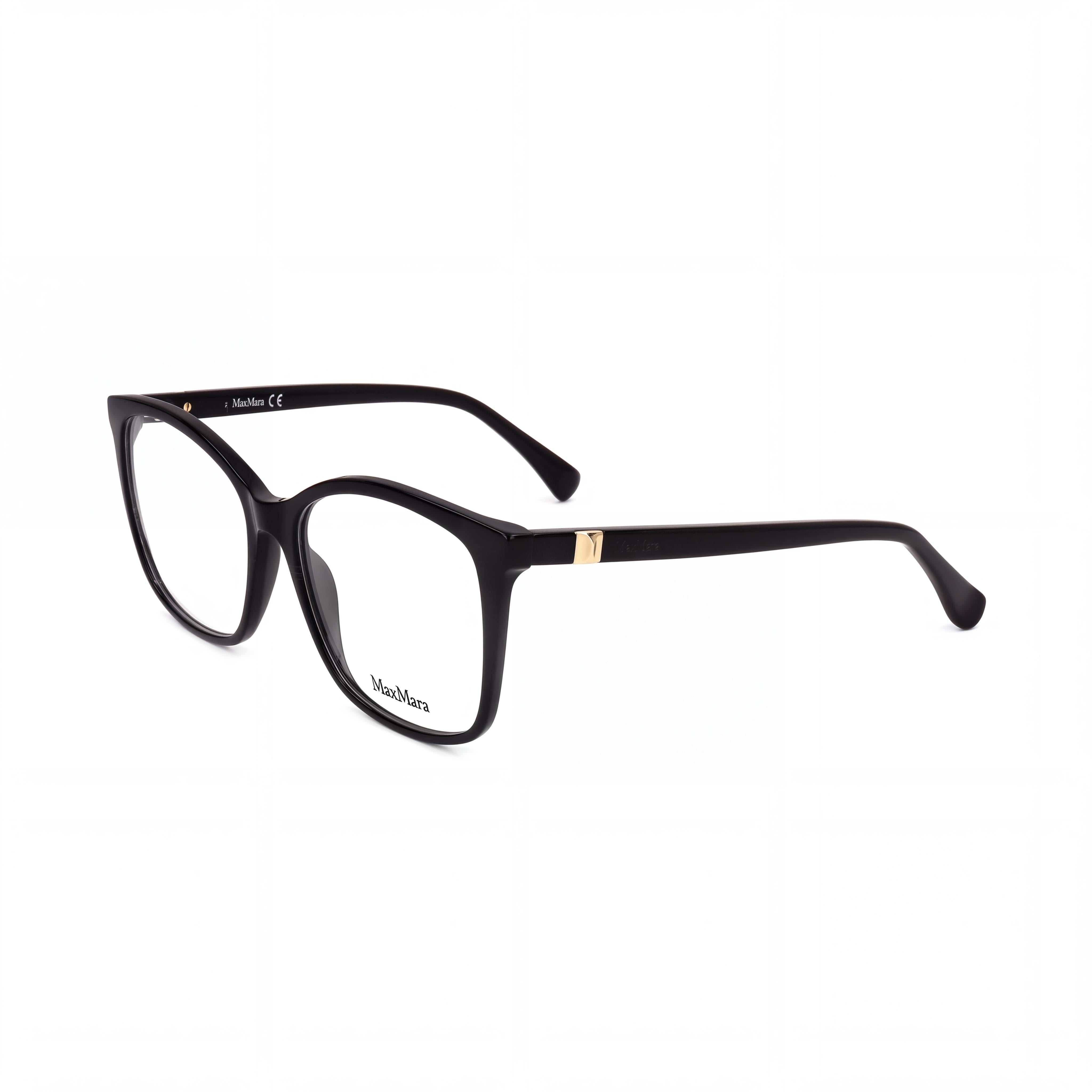Gafas de sol de hombre MaxMara Mm5023 con montura de acetato negro, lentes de policarbonato, 55 mm de ancho de lente, Photo 1
