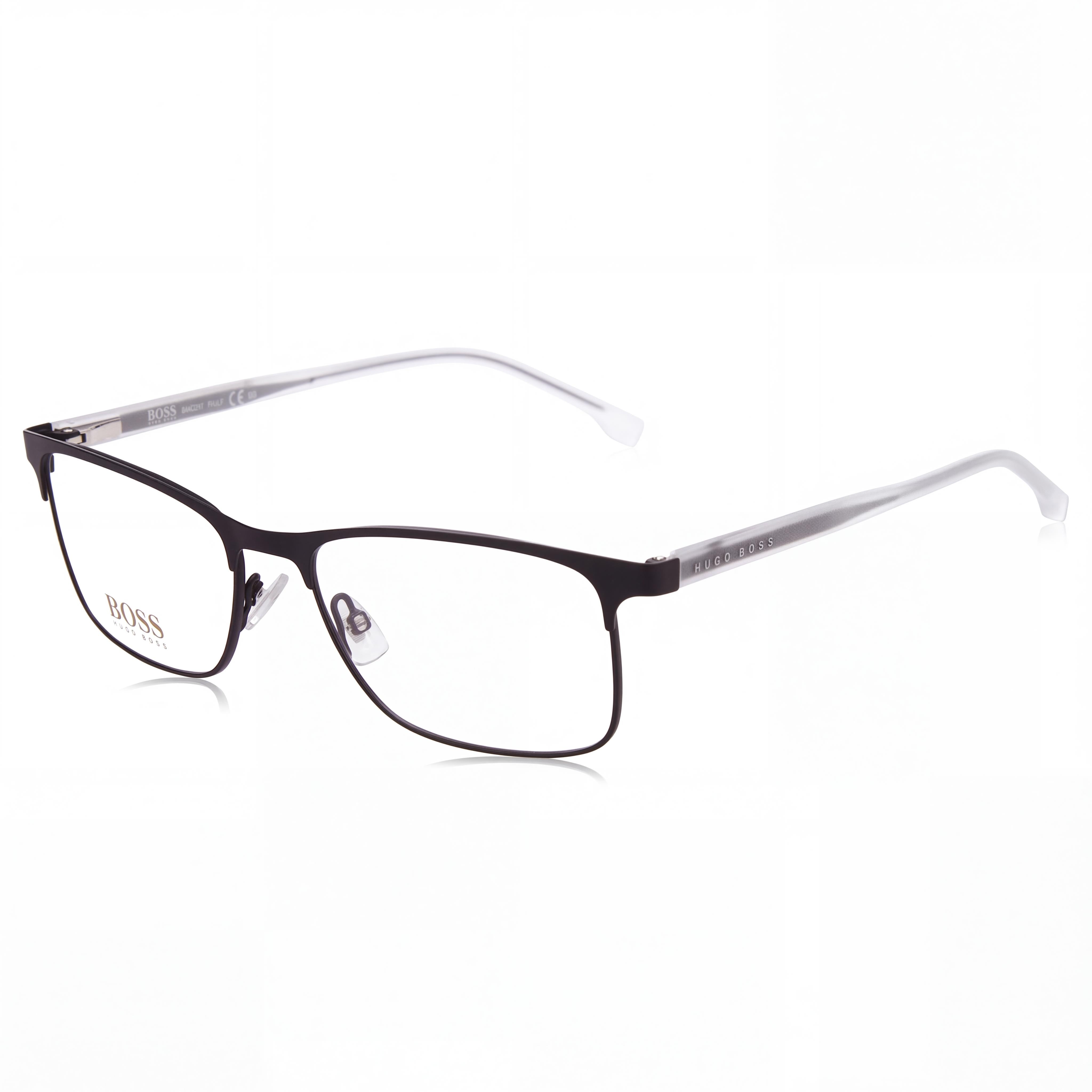 BOSS 0967/It Unisex Matt Black Metal Frame Non- Polycarbonate Eyeglasses 56-18, Photo 1