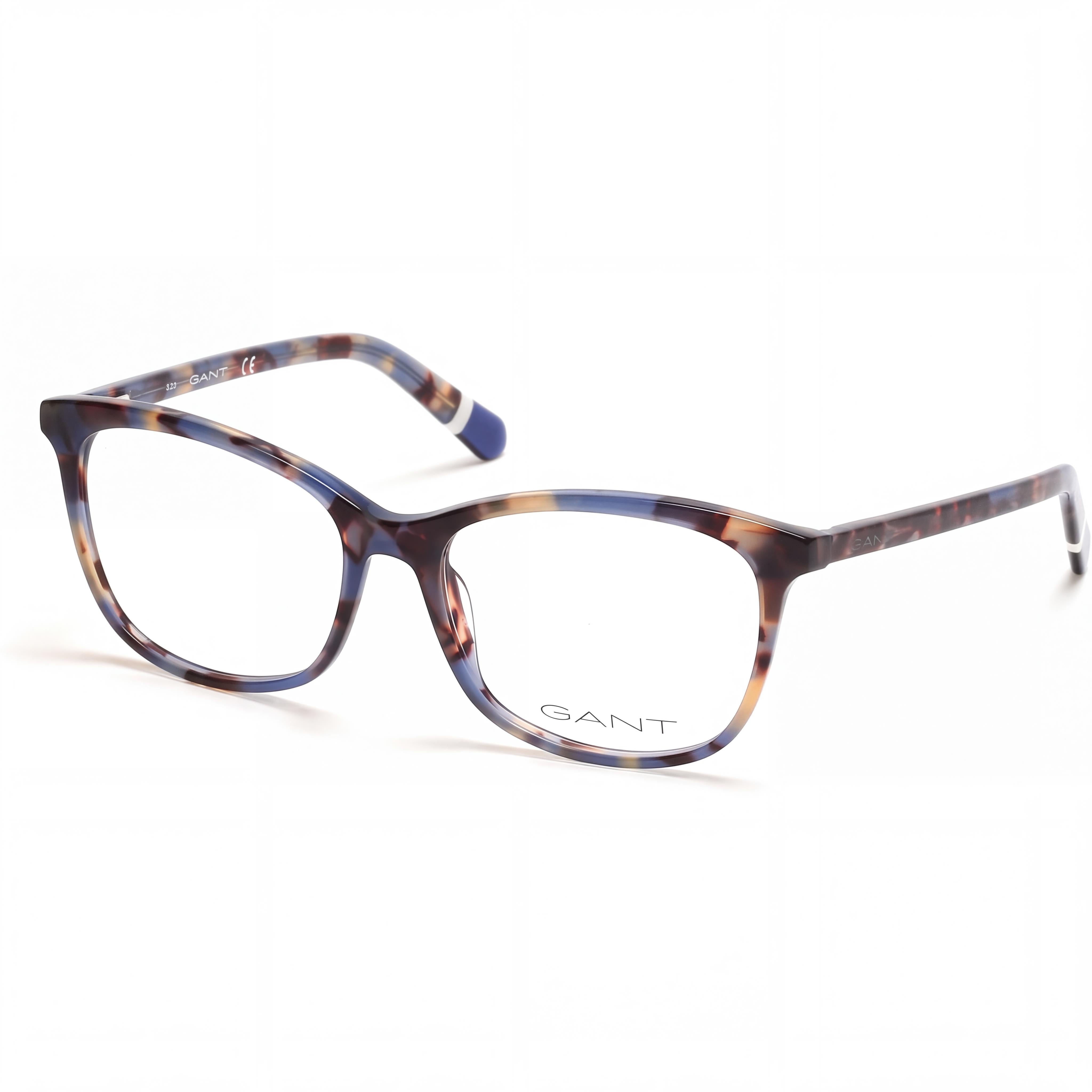 GANT Ga4117 Women's Plastic Eyeglasses with Clear Non- Lenses, Coloured Havana Frame, Size 54-16-140, Photo 1