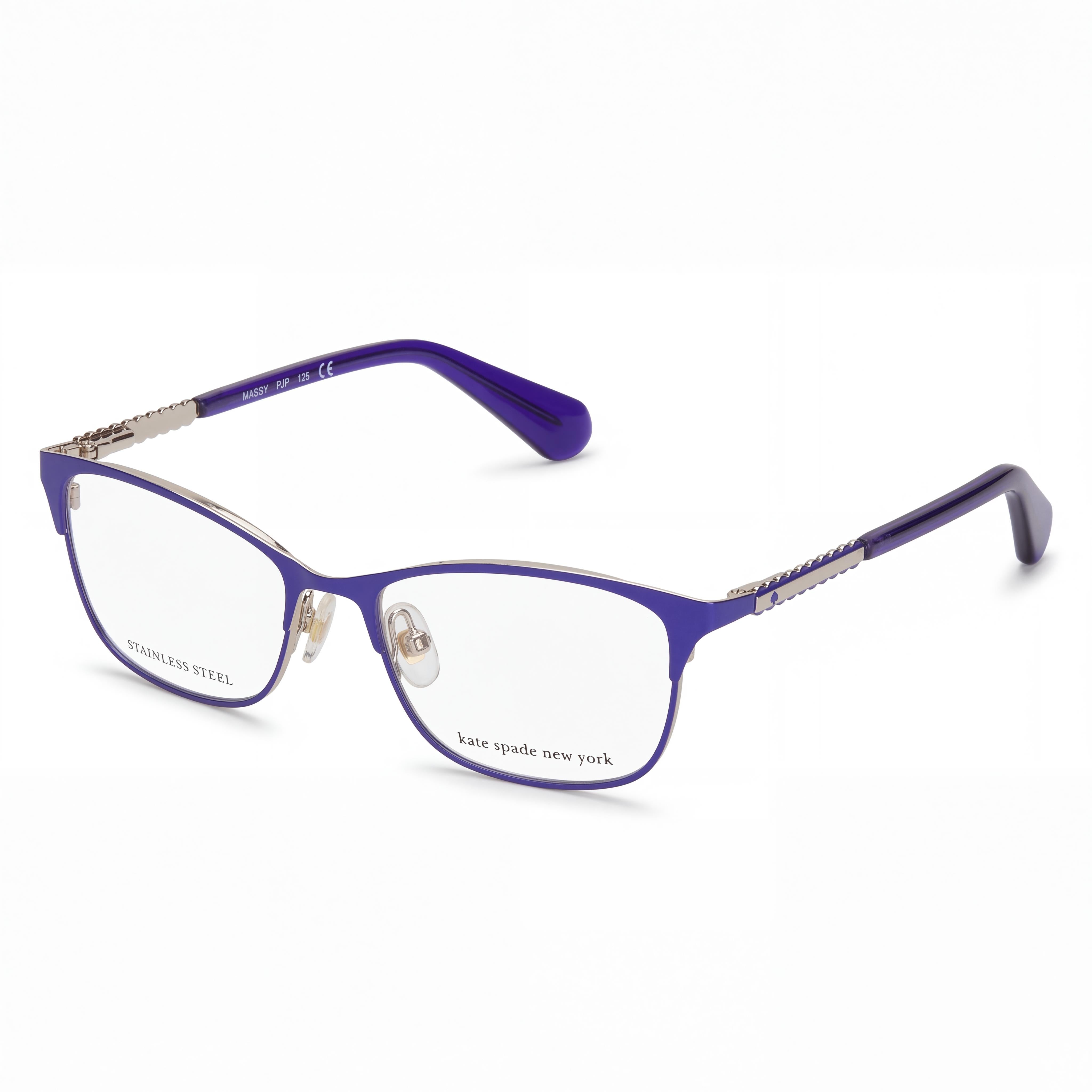 Gafas de sol Kate Spade New York Modern para mujer con montura metálica azul y lentes de policarbonato (ancho de lente de 45 mm), Photo 1