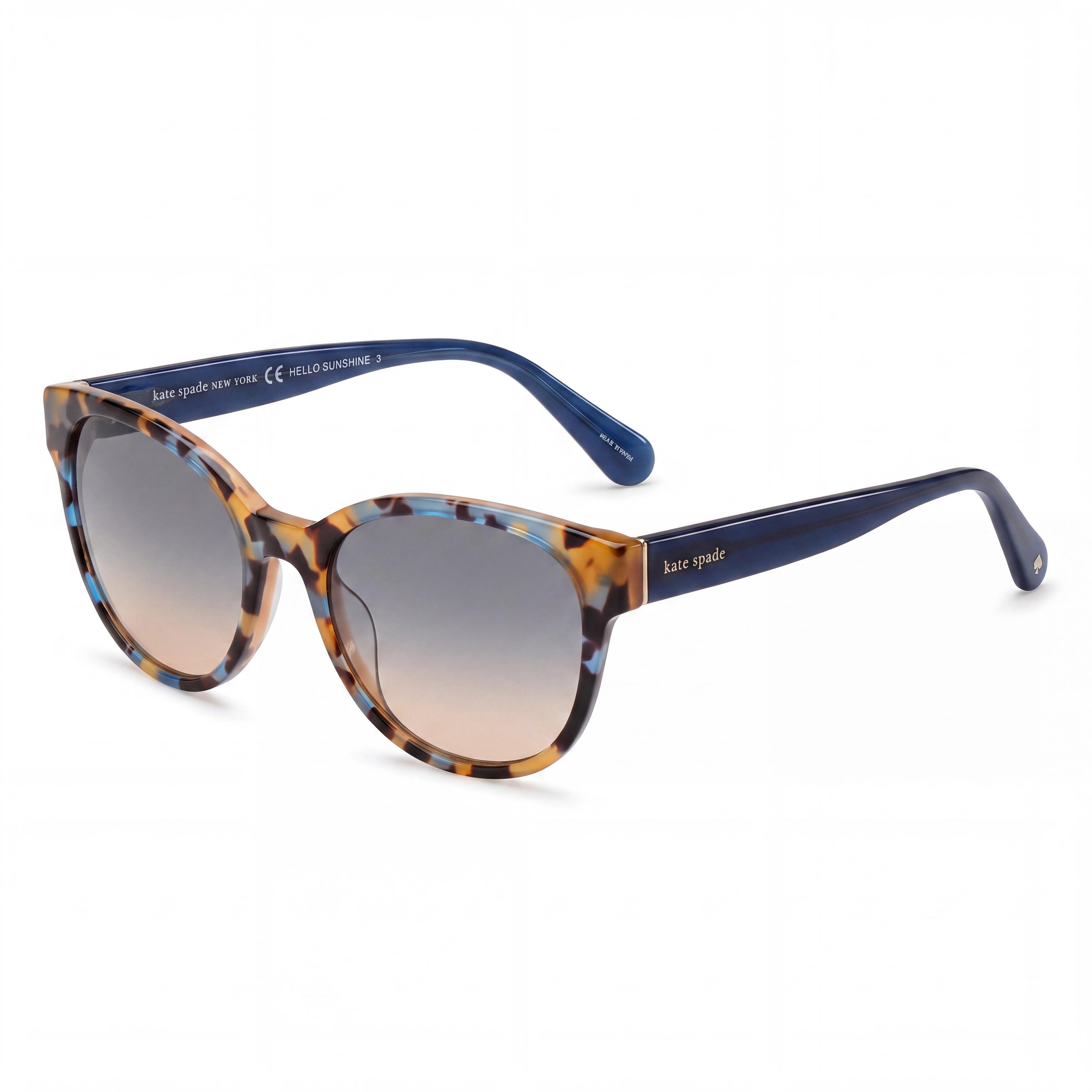 kate spade new york Seasonal Women's Havana Yellow Acetate Frame UV Protected Polycarbonate Lens 55mm Sunglasses, Photo 1