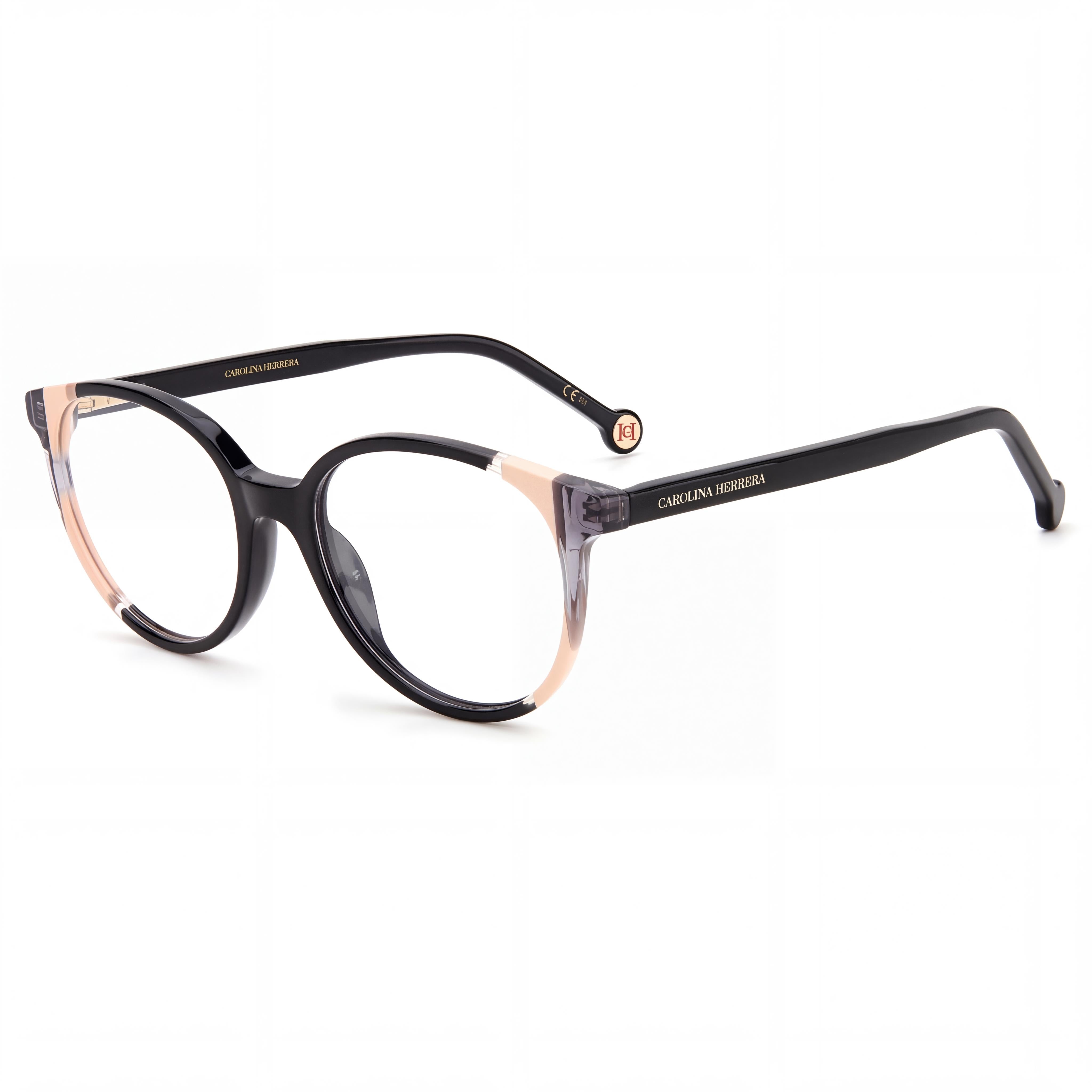 Carolina Herrera Modern Acetate Black Nude Women's Sunglasses 52mm, Photo 1