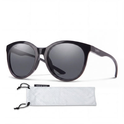 Smith Bayside Black Rectangle Polarized Sunglasses Unisex, 54mm