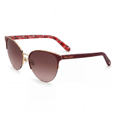 kate spade new york Casual Women's Red Pink Stainless Steel Pink Shaded UV Sunglasses 57mm