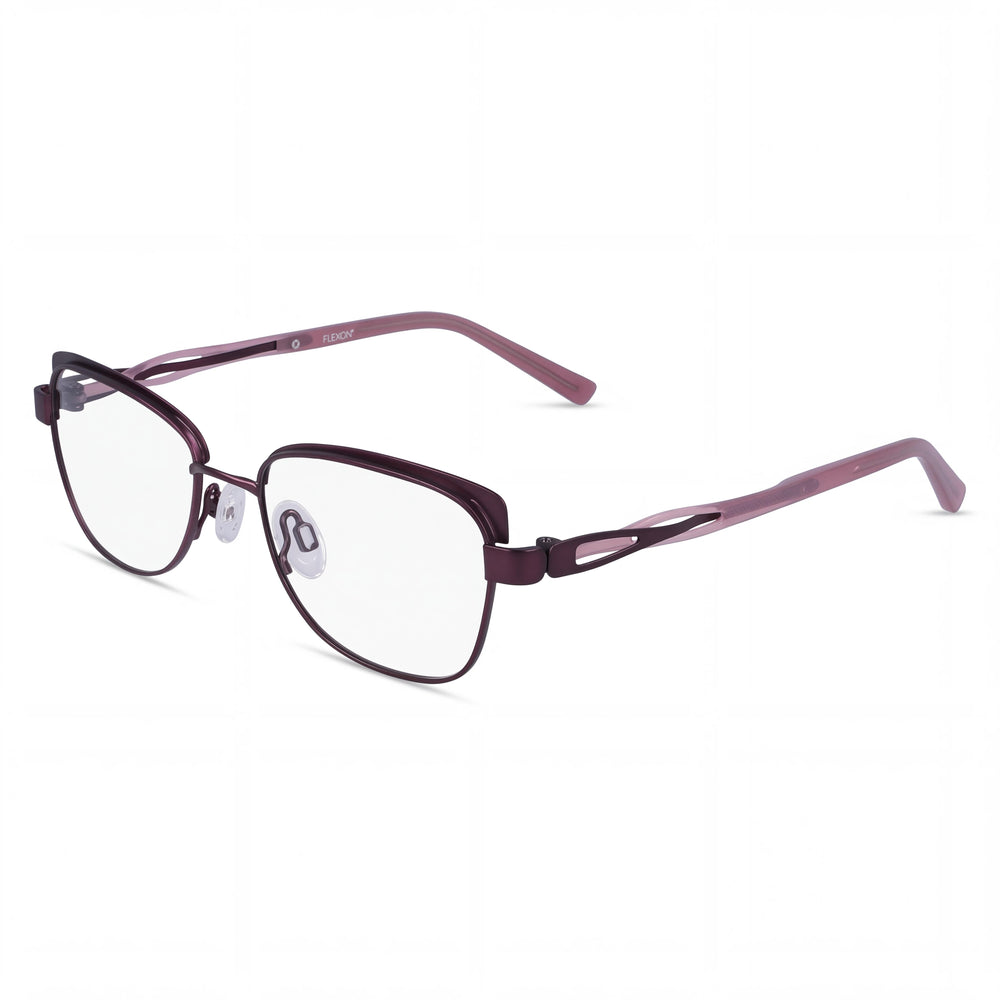 Gafas de lectura Flexon W3012 Plum Cat Eye para hombre, metal