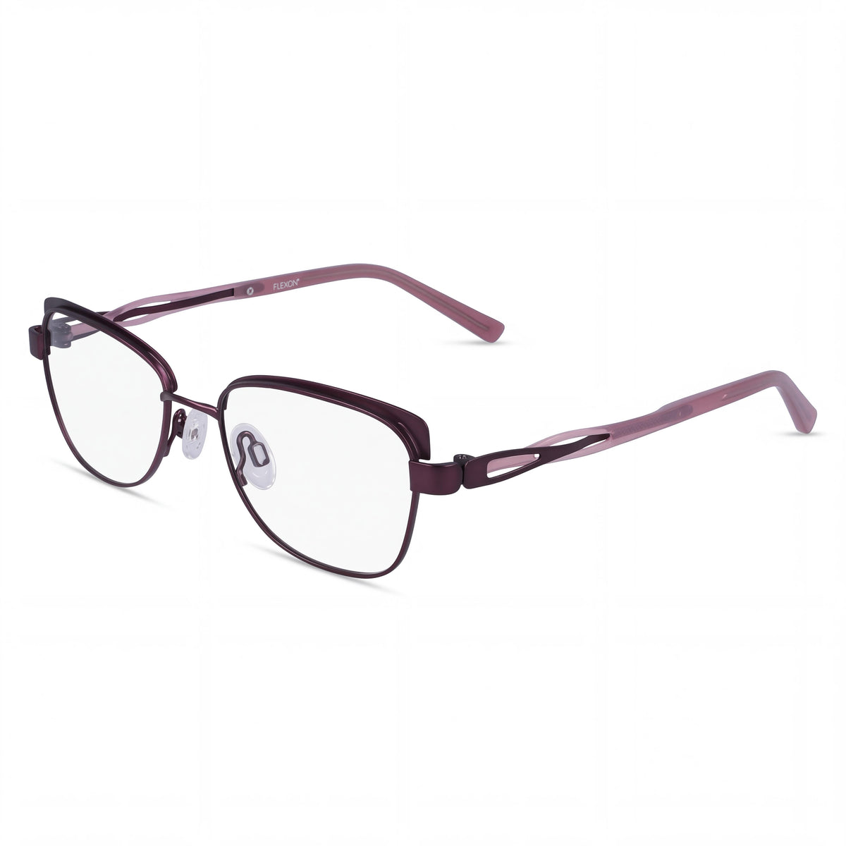 Flexon W3012 Plum Cat Eye Eyeglasses for Men, Metal, Photo 1