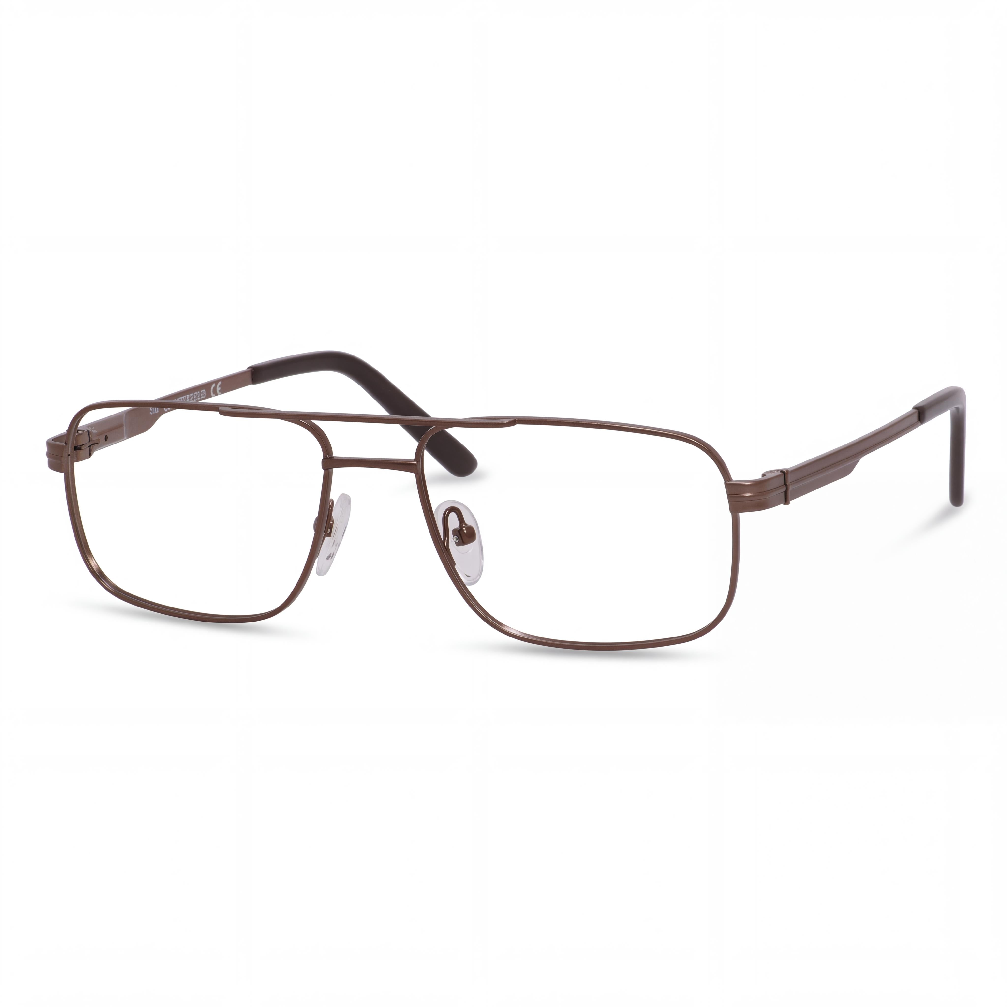 Gafas Chesterfield Chesterf 866/T de titanio marrón rectangulares con lentes transparentes para hombre 56-17-140, Photo 1