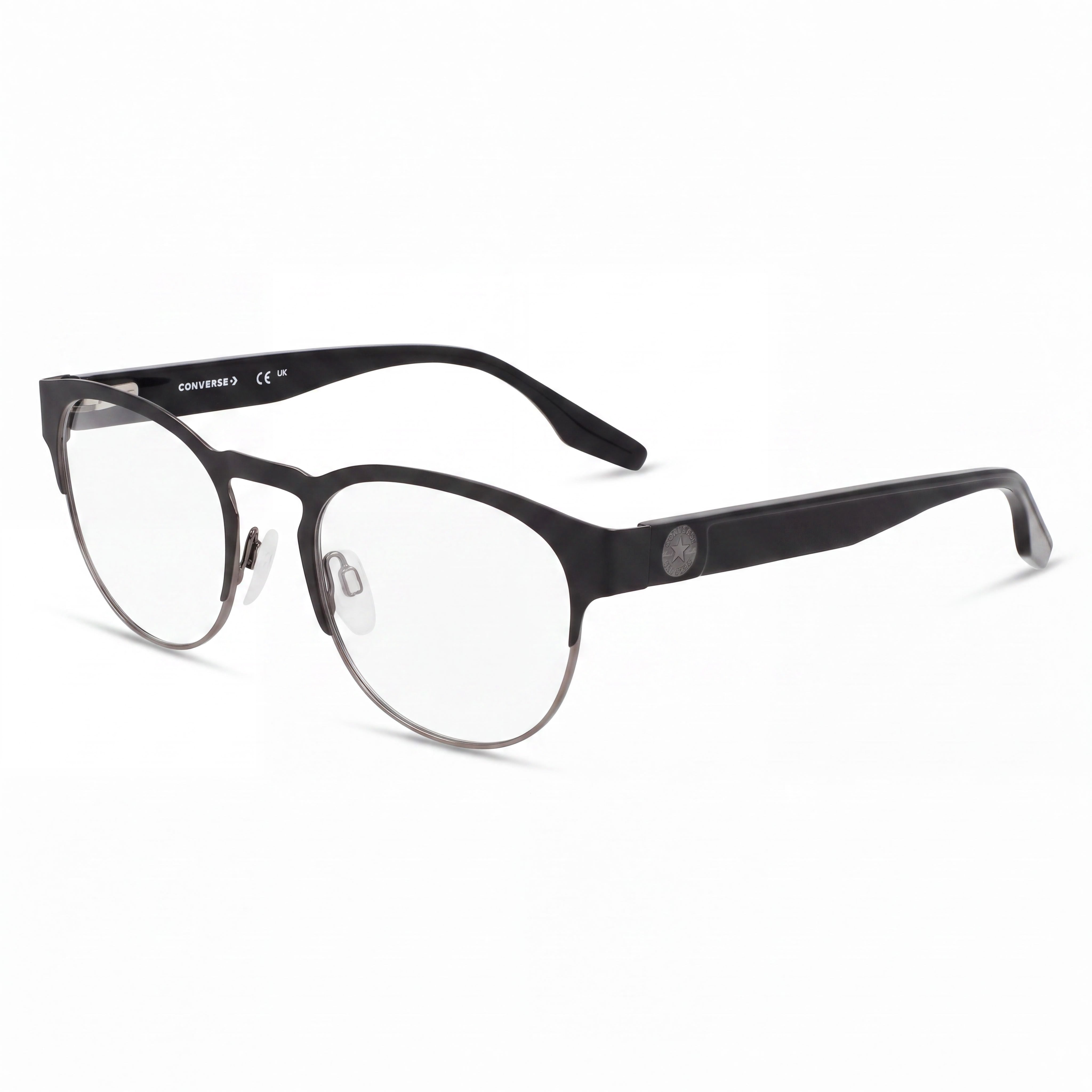 Converse Classic Women's Acetate Frame Eyeglasses Matte Black/Gunmetal with Polycarbonate Lens 51mm, Photo 1