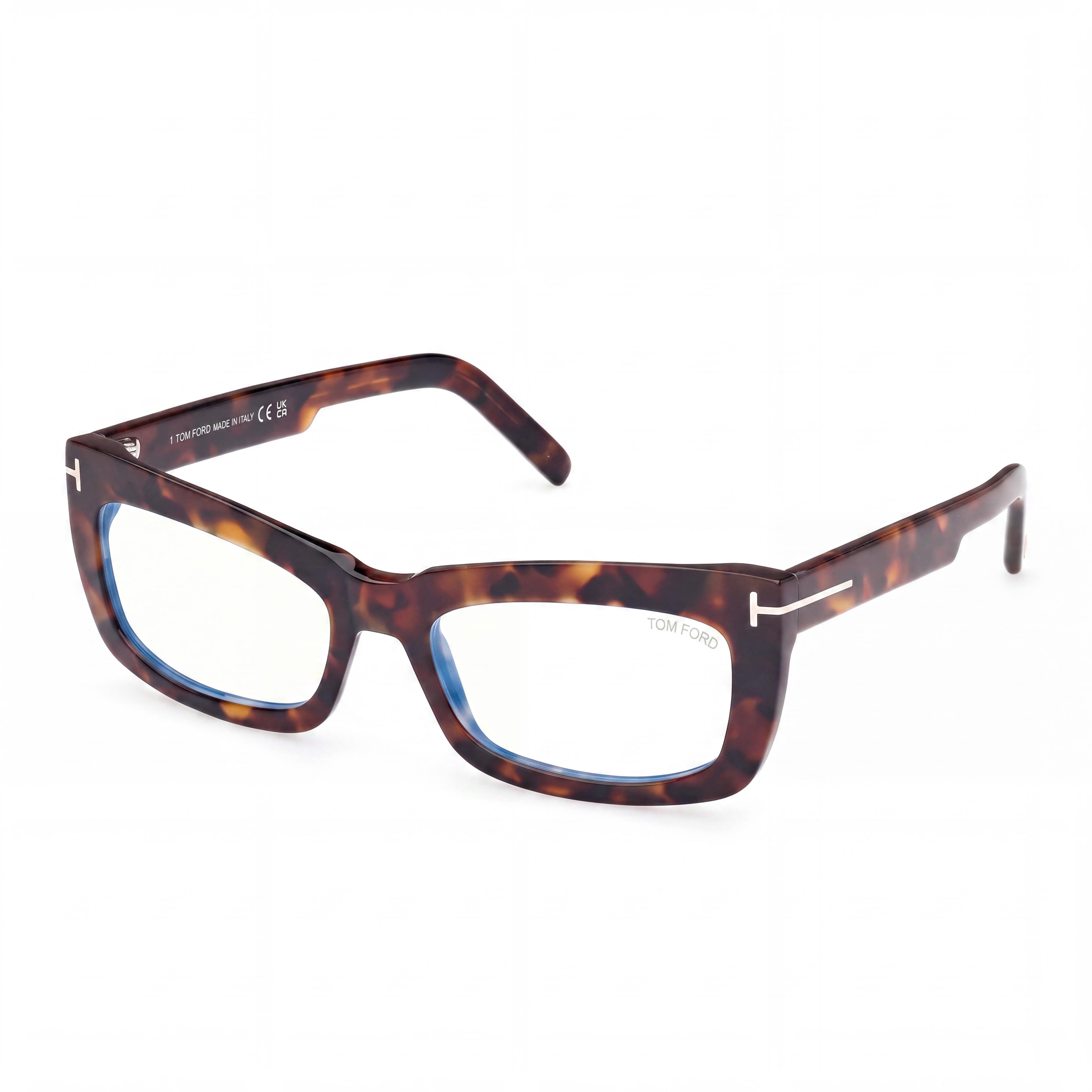 Gafas Tom Ford Classic unisex con montura Habana oscura, filtro azul, de plástico, 55 mm, Photo 1
