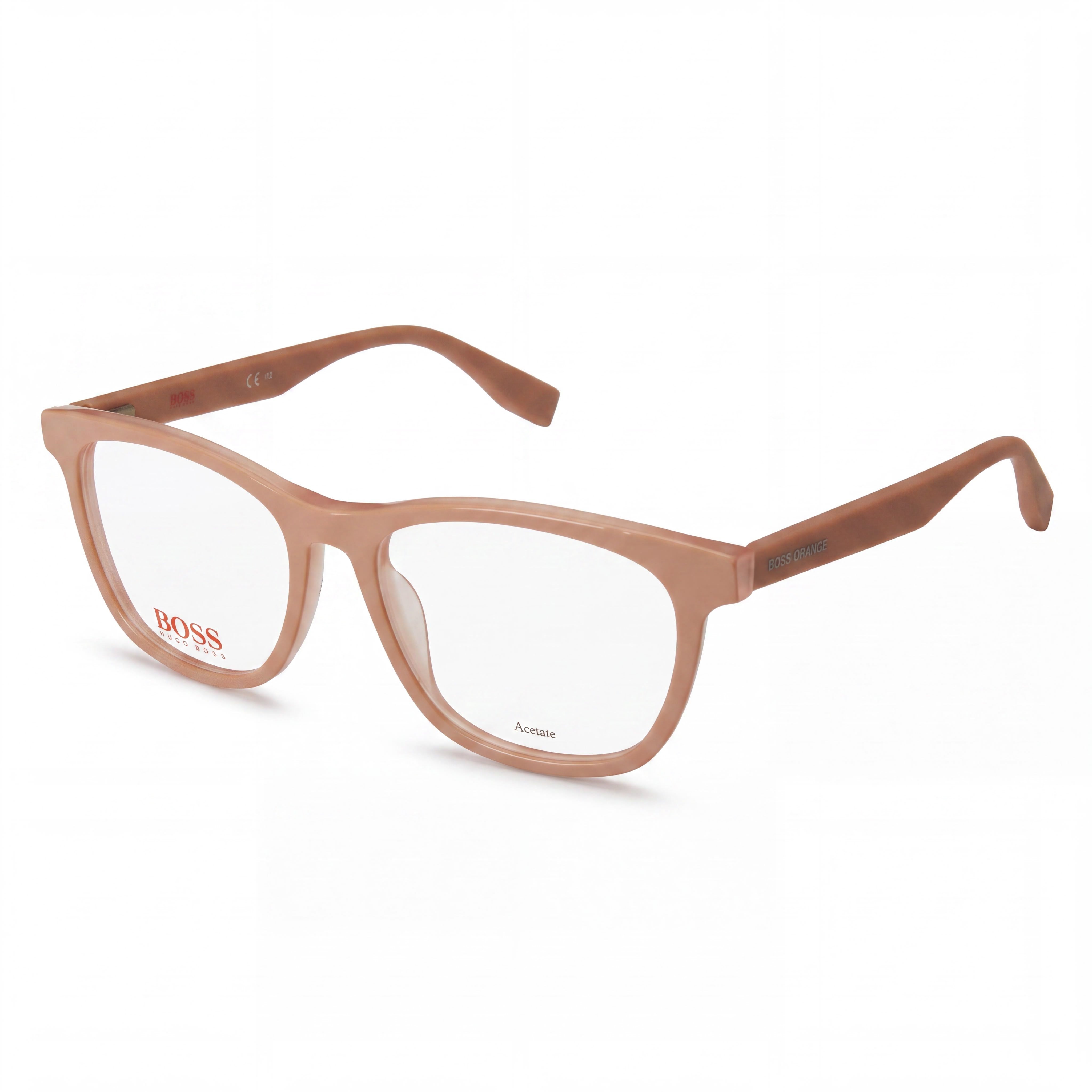 Gafas Ópticas Hugo Boss 318 para Hombre, Montura de Plástico Transparente Naranja Marrón, Ancho de Lente 52mm, Largo de Patilla 145mm, Photo 1