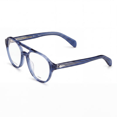 Rag & Bone Modern Sunglasses for Women with Blue Acetate Frame and Blue Polycarbonate Lenses 51mm