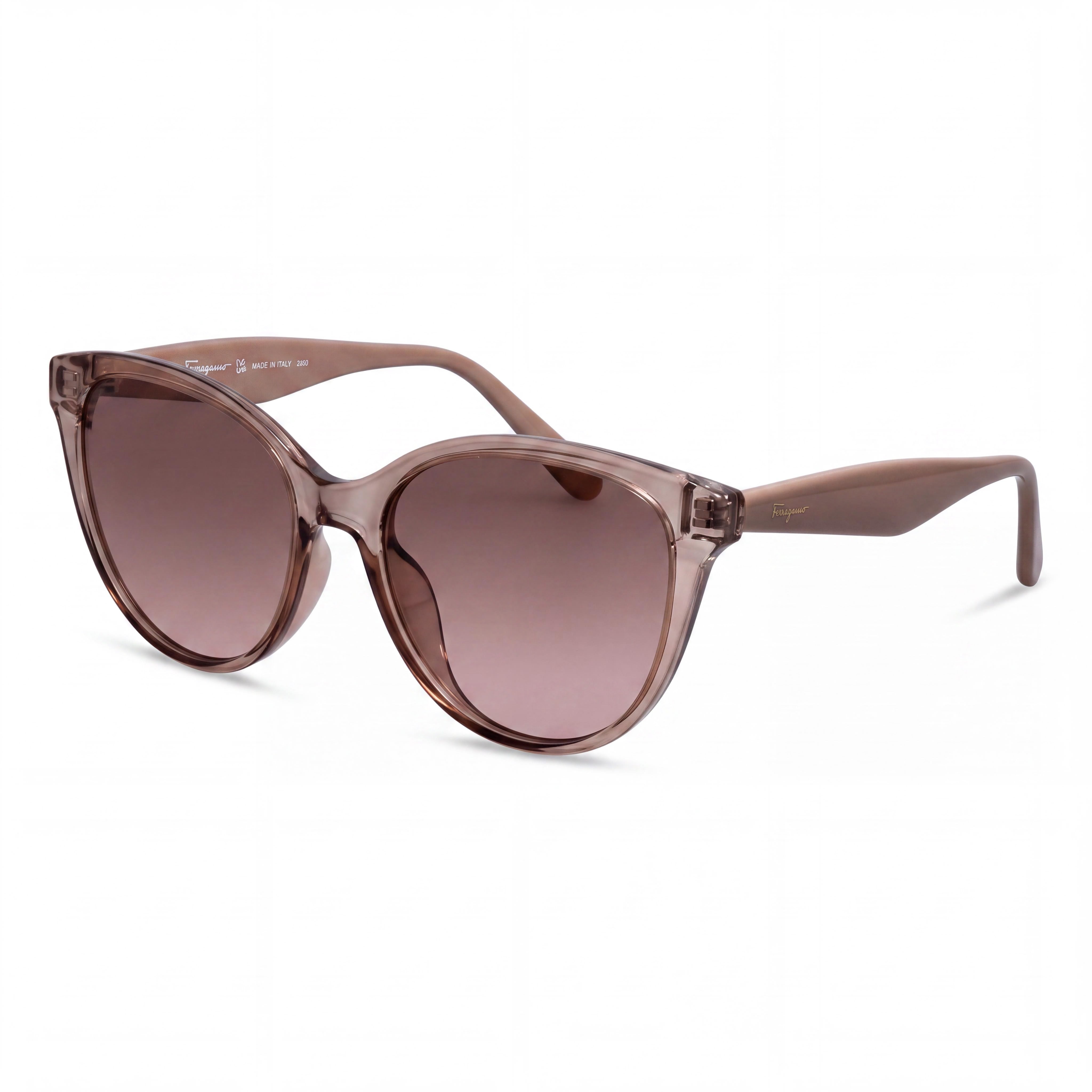 Ferragamo Cat Eye Women's Beige Plastic UV Protection Sunglasses 54, Photo 1