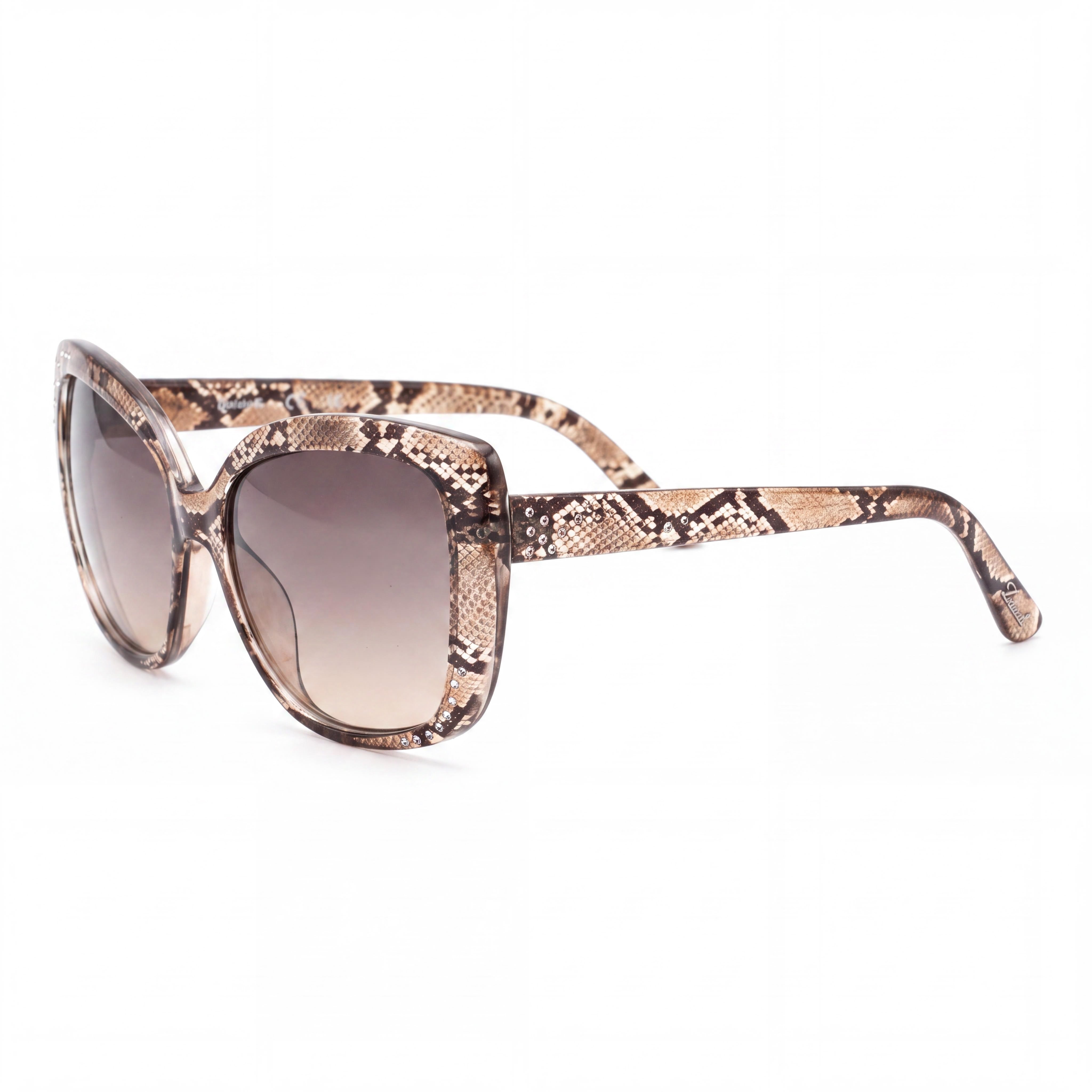 GUESS Women's Contemporary Light Brown Plastic Frame Polarized Brown Gradient UV Protected Sunglasses 57mm, Photo 1