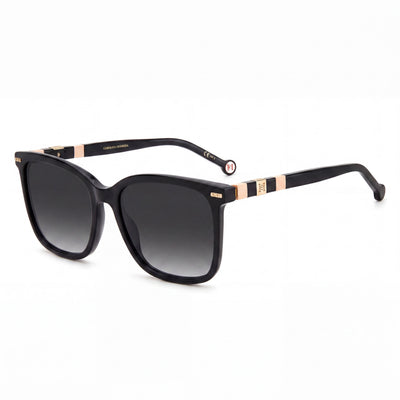 Carolina Herrera Ch 0045/S Unisex Plastic Black Pink Grey Gradient Dark Grey Shaded Lens UV Protected Non-Polarized Sunglasses 57mm