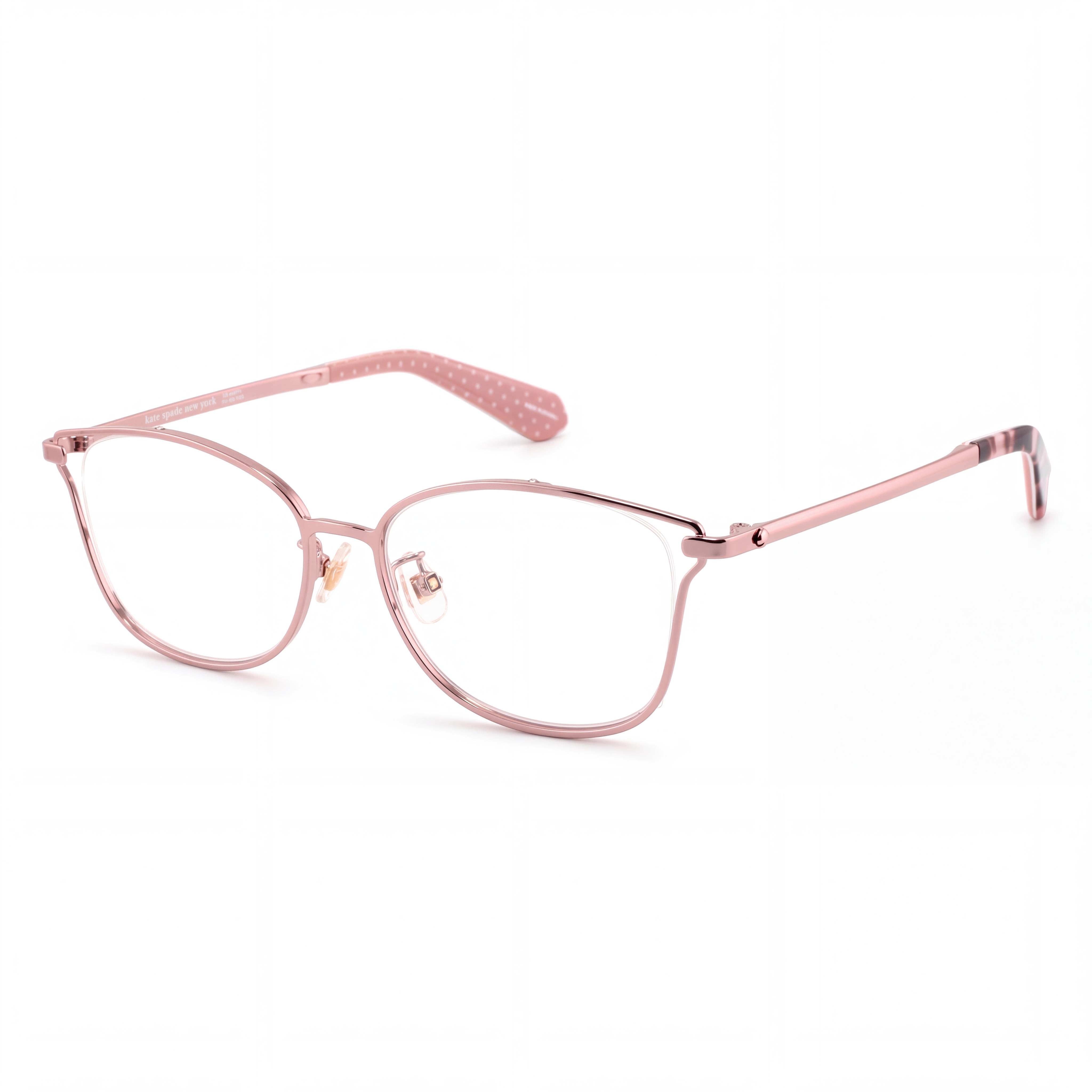 kate spade new york Lowri/F Women's Classic Pink Stainless Steel Eyewear Frames, Featuring 52mm Lens Width, Photo 1